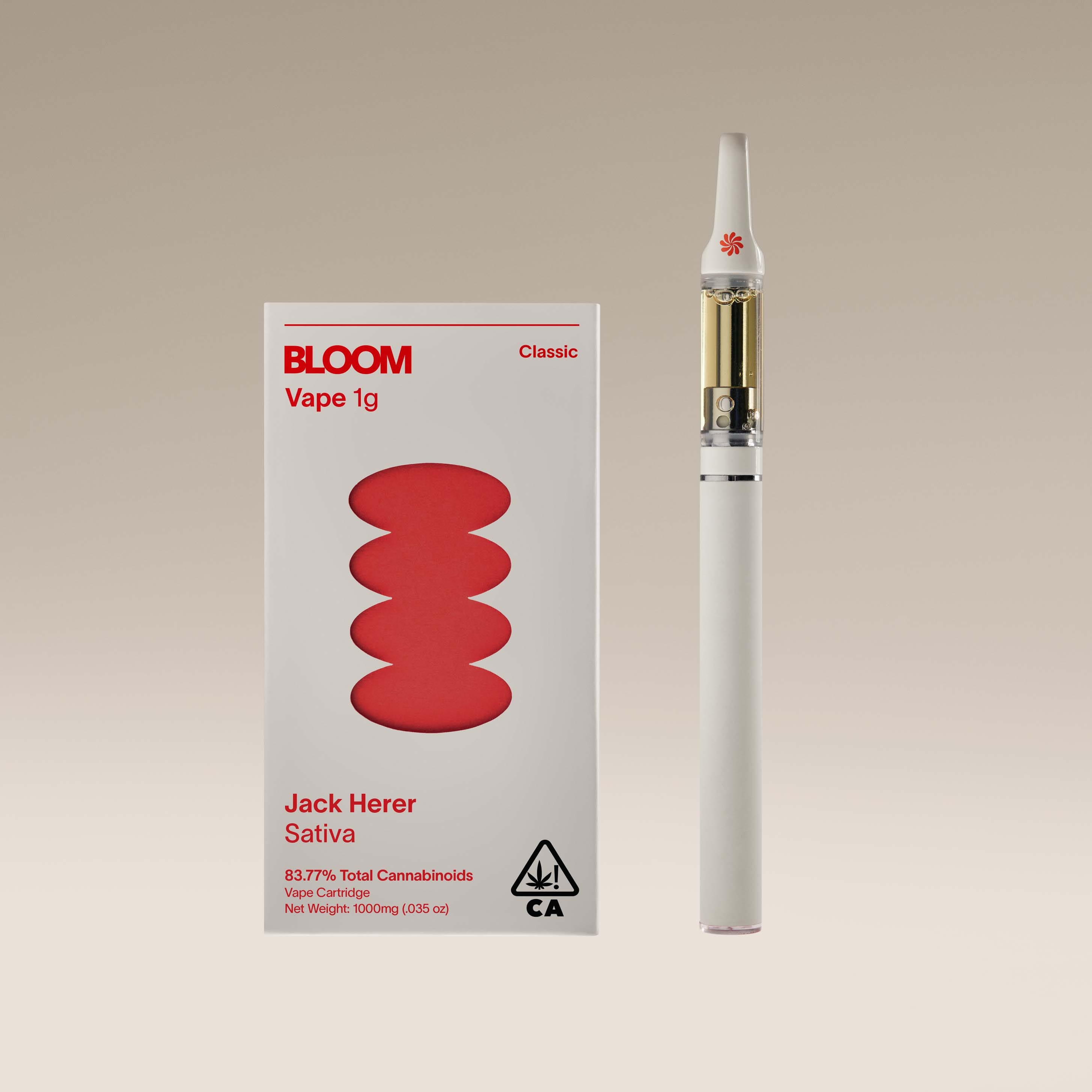 Jack Herer - 1g Cartridge - Bloom - Full Gram Sativa - $28 - 510 Cartridges