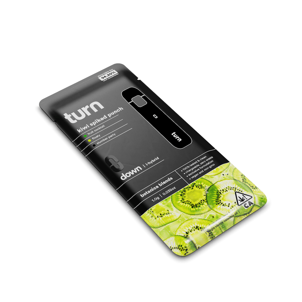 Kiwi Spiked Punch Botanica Blends Disposable 1g - turn -  - $32.50 - Disposable Vapes