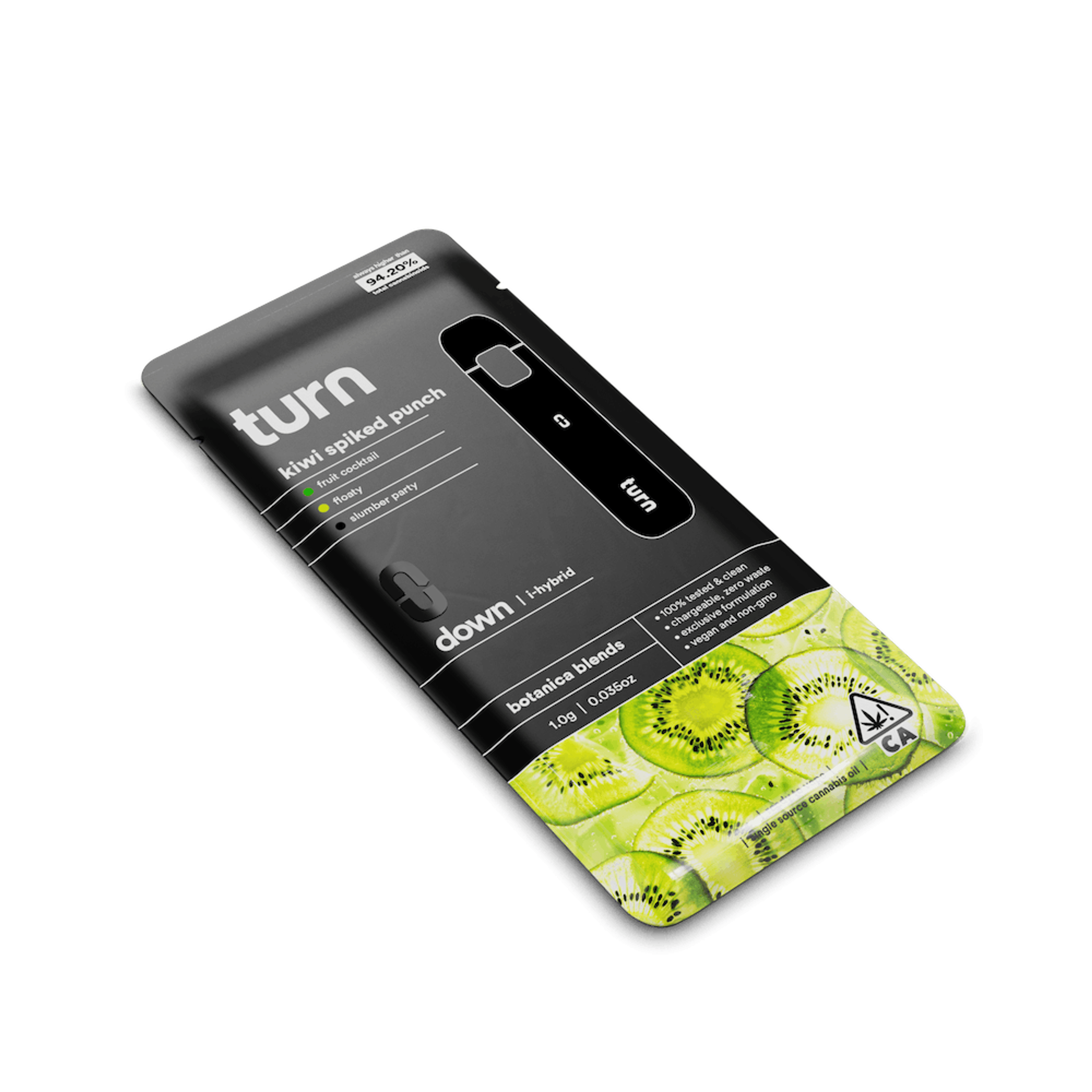 Kiwi Spiked Punch Botanica Blends Disposable 1g - turn - - $32.50 - Disposable Vapes