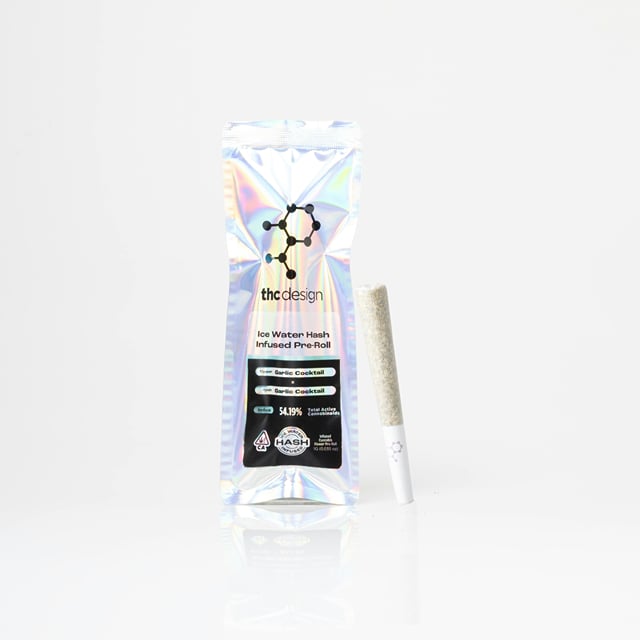 THC Design Garlic Cocktail Ice Water Hash Infused 1g Preroll