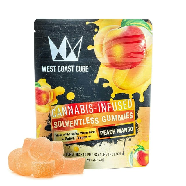 Peach Mango | 100mg THC 10 Pack Solventless Gummies