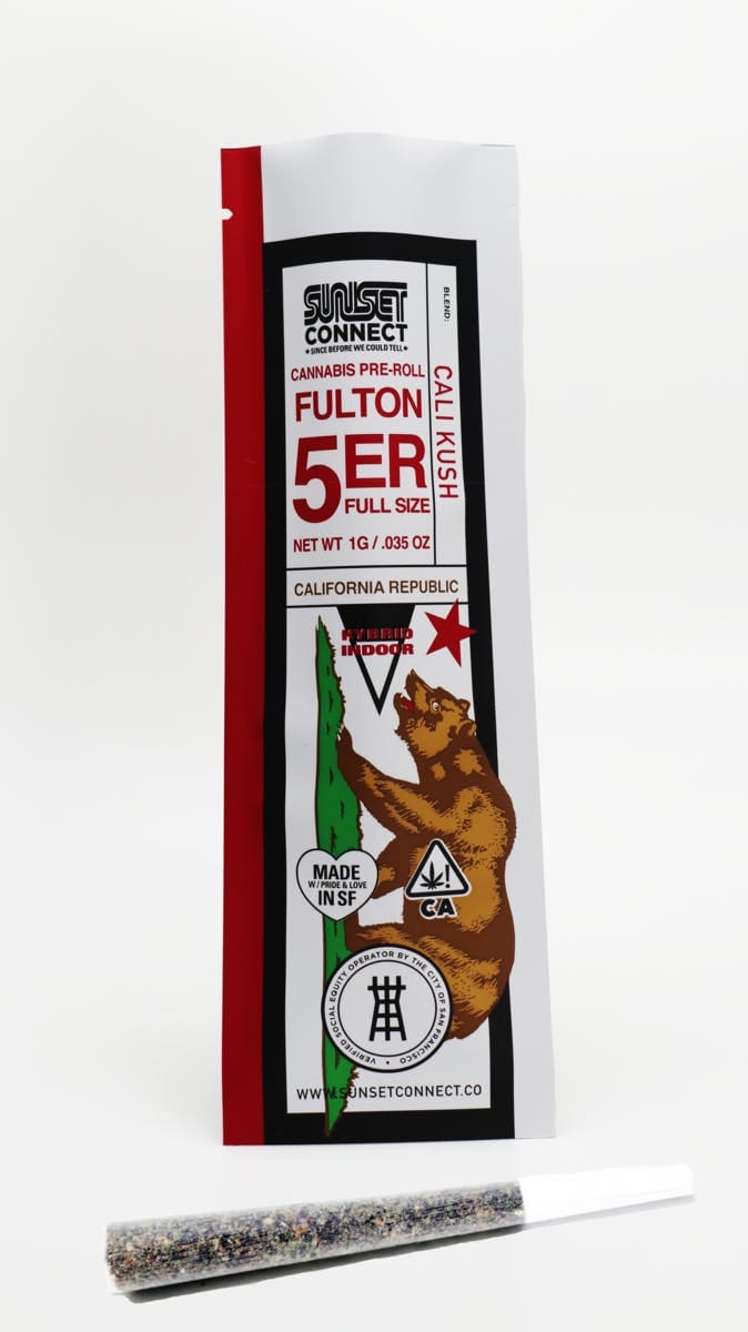CALI KUSH 1G PRE-ROLL - SUNSET CONNECT -  - $4.25 - Pre-Rolls