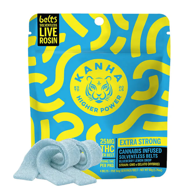 Kanha Gummies: Blueberry Lemon Drop Nano Belts