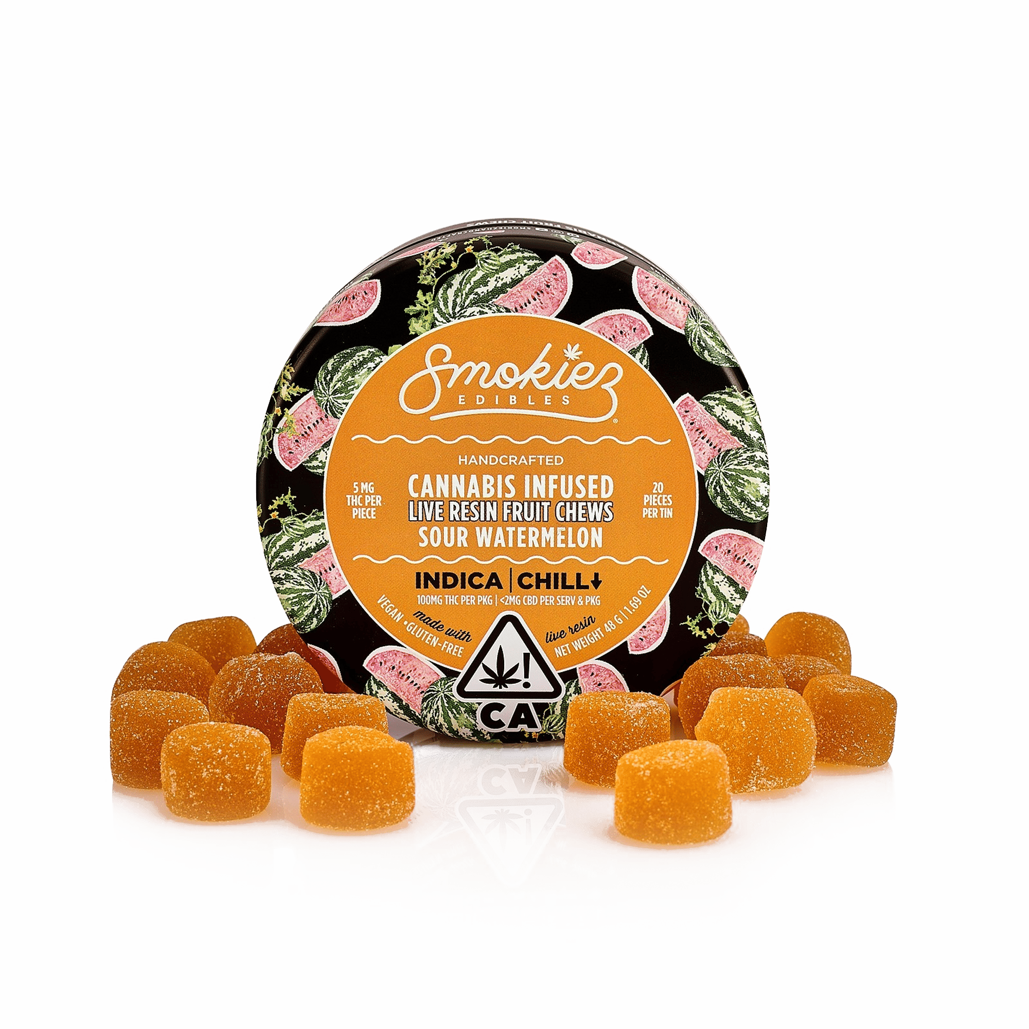 Sour Watermelon - Fruit Chews - Smokiez Edibles - 10 Fruit Chews - $13.99 - Edibles