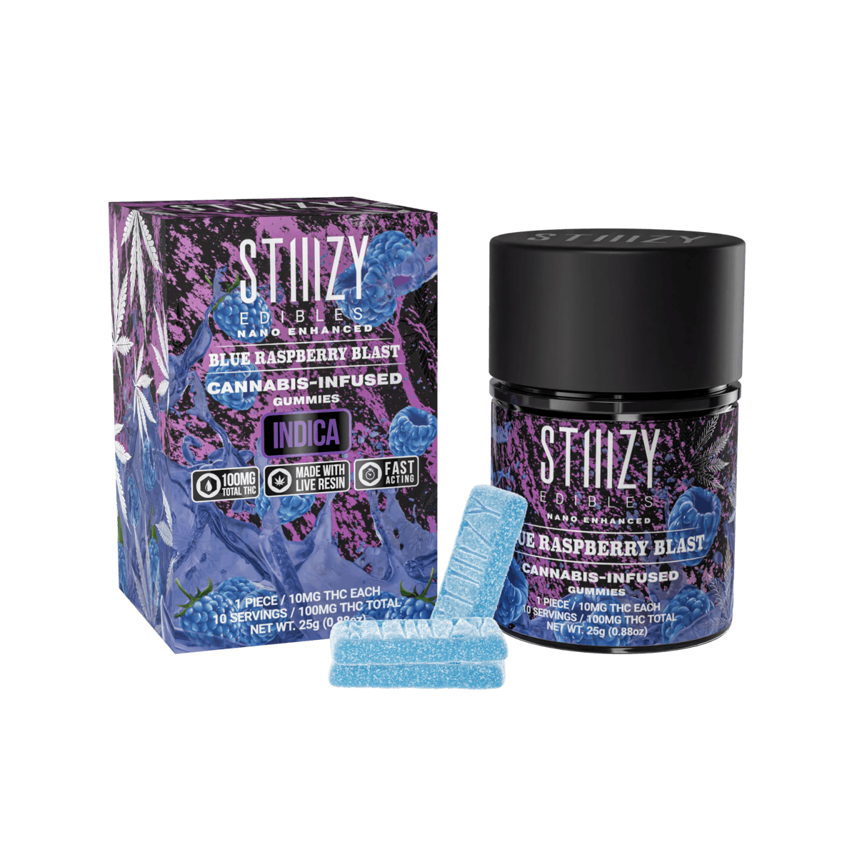 Blue Raspberry Blast - Gummies - STIIIZY - 10 Gummies - $13.99 - Edibles