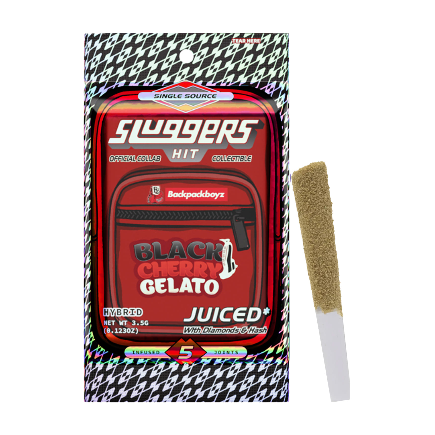 Black Cherry Gelato - Backpack Boys (H) 5pk - Sluggers - Black Cherry Gelato - $40 - Prerolls