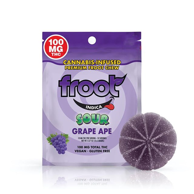 Froot Sour Gummy - Grape (100mg)