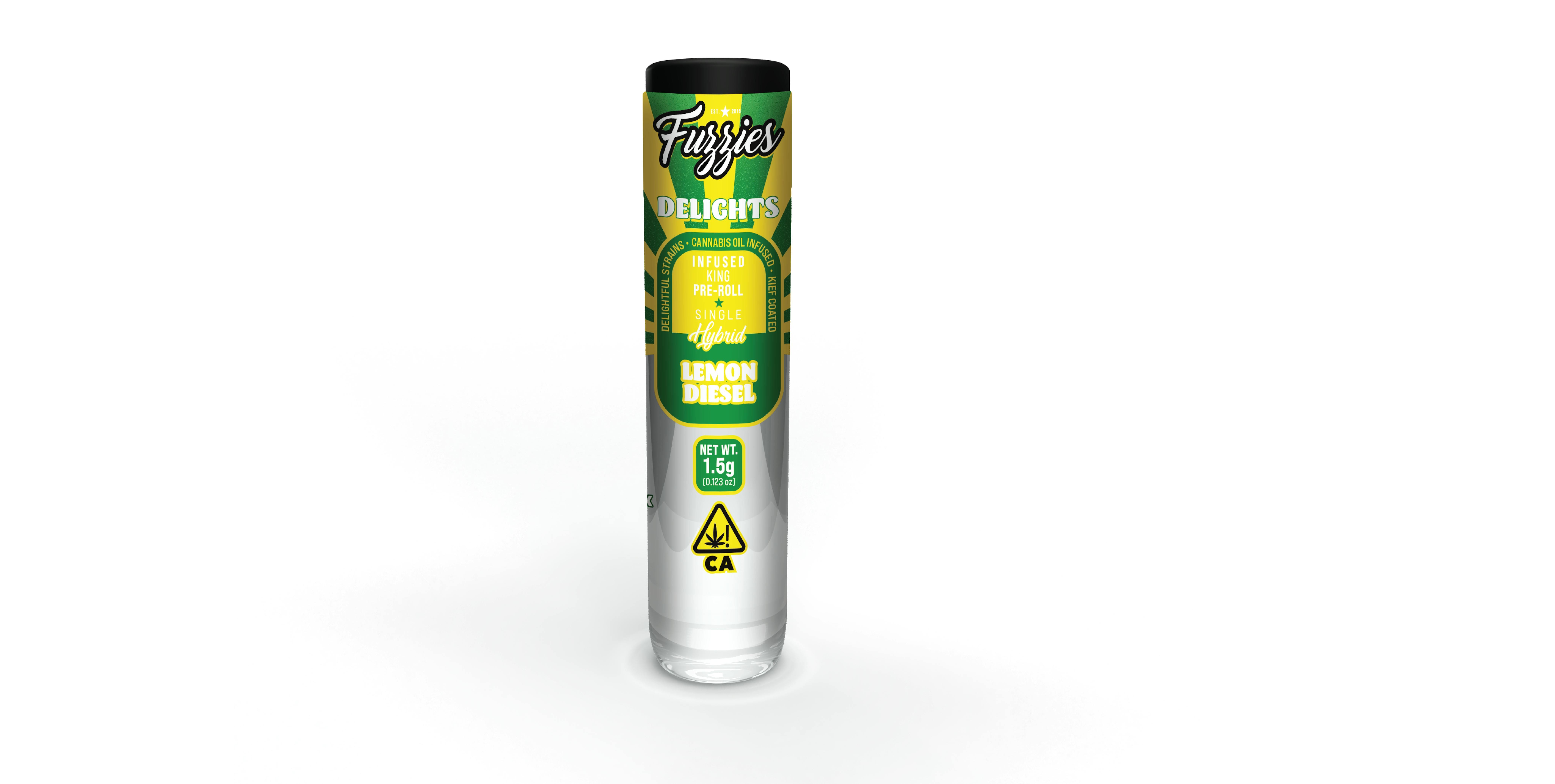 LEMON DIESEL 1.5G INFUSED - FUZZIES -  - $6.45 - Pre-Roll Infused