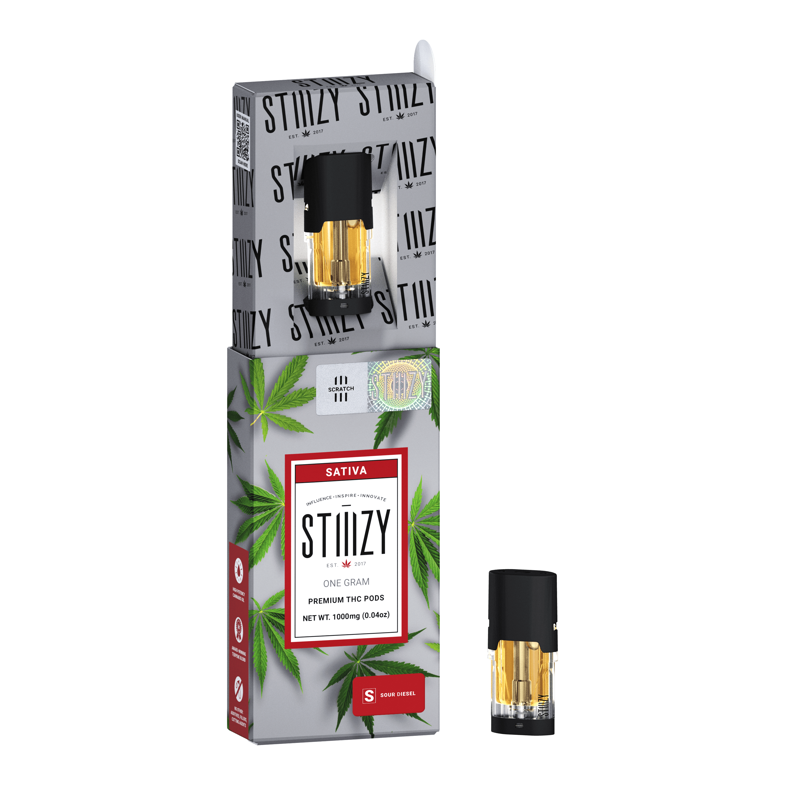 Sour Diesel - Premium Pod - STIIIZY - One Gram - $21.99 - Pods (STIIIZY + PlugPlay + PAX + Left Coast)