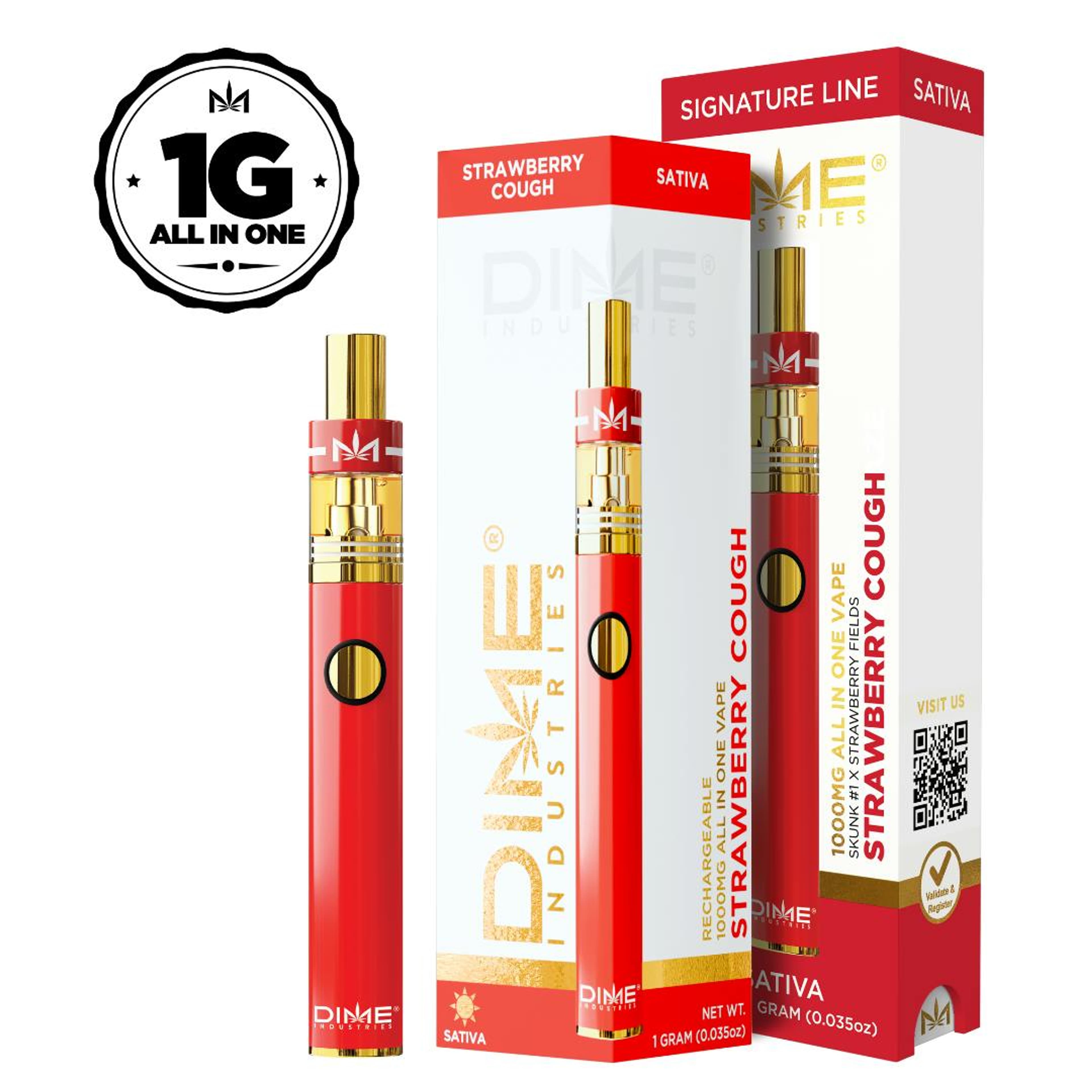 STRAWBERRY COUGH 1G AIO SIGNATURE - DIME - - $28 - Vape