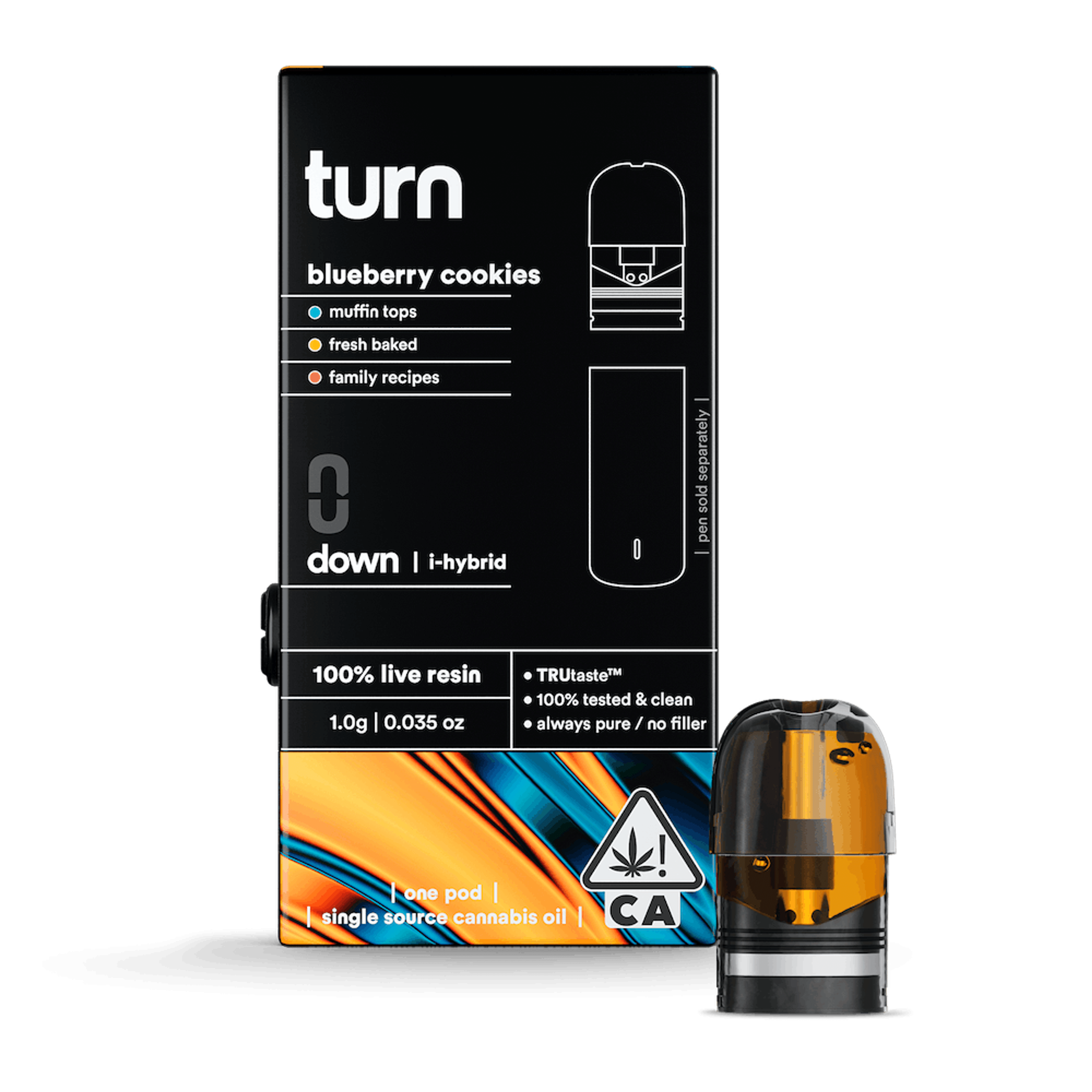 Blueberry Cookies - 1g Live Pod - Turn - Blueberry Cookies (I) - $37 - Cartridges