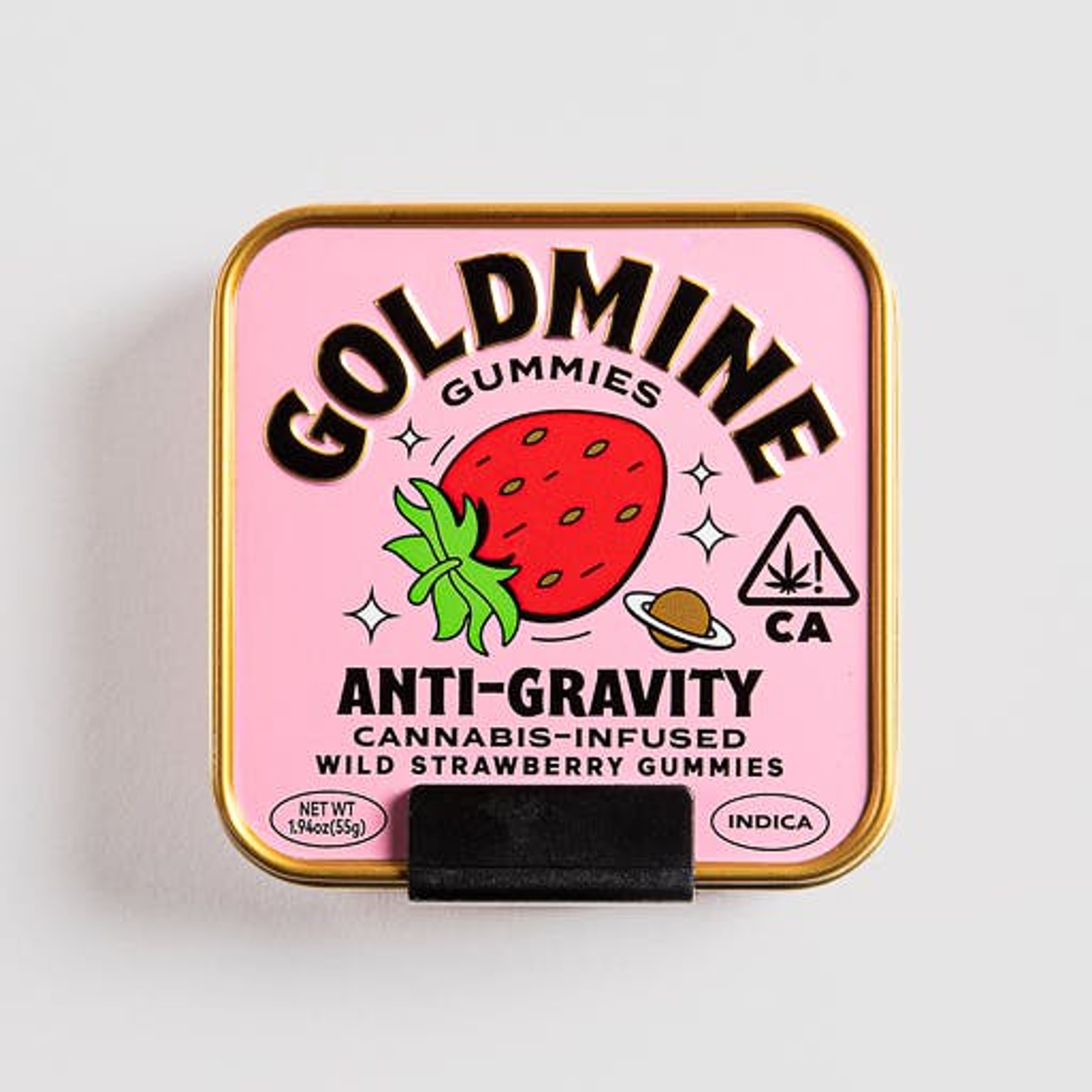 Goldmine Gummies Anti-Gravity Wild Strawberry Tin - Goldmine Gummies - Anti-Gravity Wild Strawberry Gold Mine Gummy - $17 - Edibles