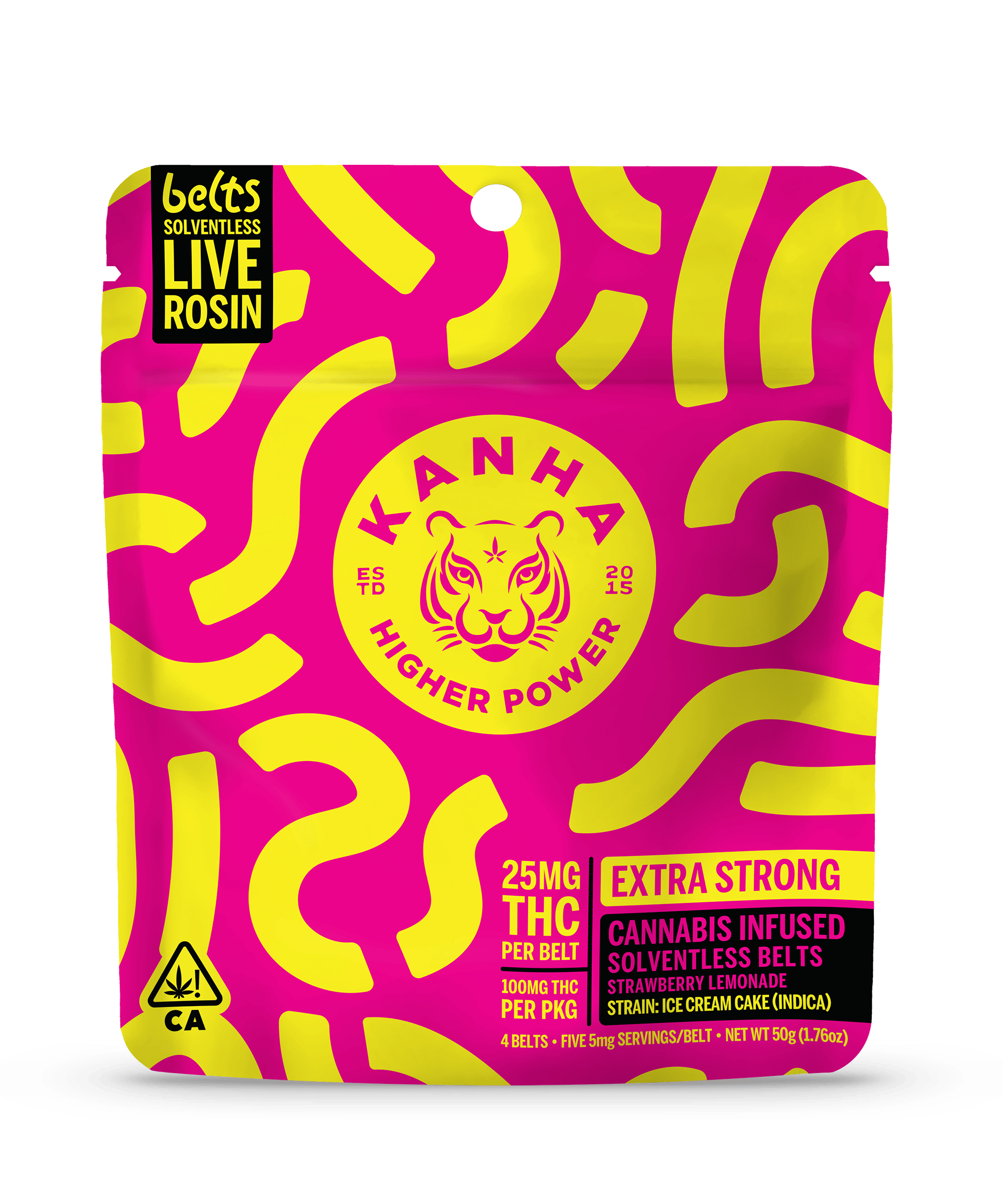Strawberry Lemonade  - 100mg Live Rosin Belts (4pk) - Kanha - 4 Pack Indica Belts - $22 - Gummies
