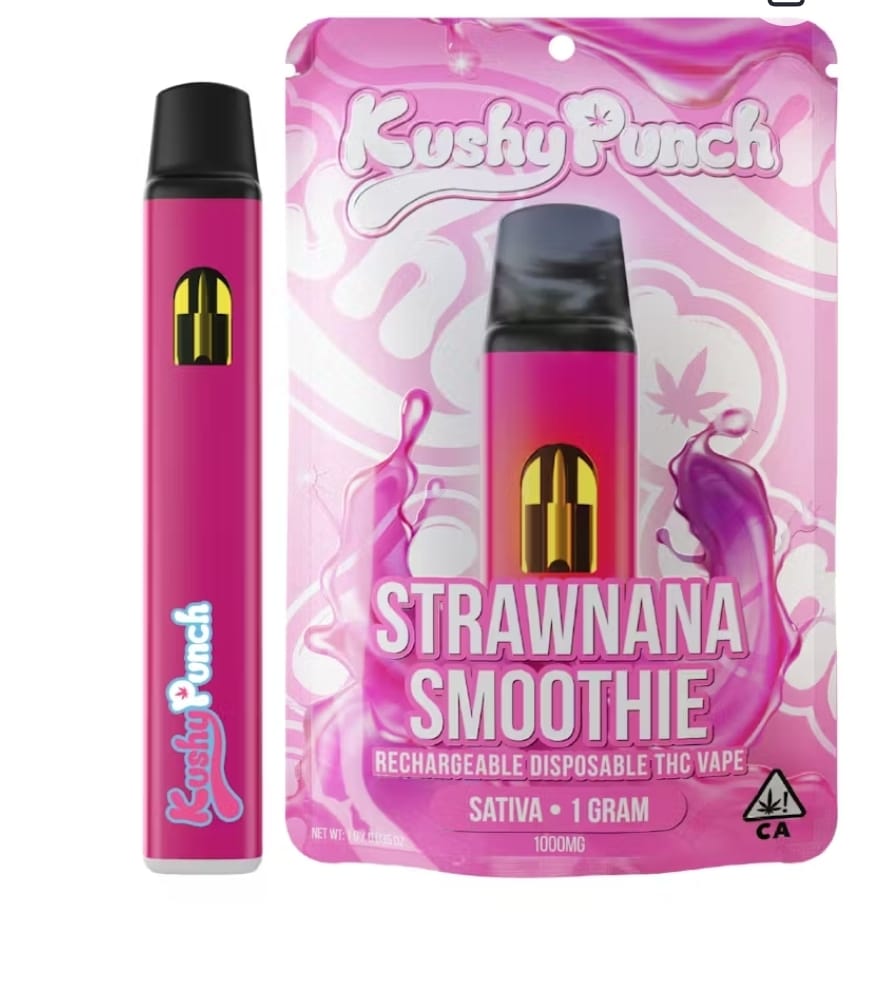 Kushy Punch Vape 1g Sativa Strawnana Smoothie disposible -  - $50.99 - Vape