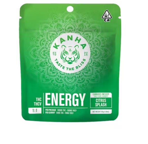 $27.77 Energy Citrus Splash 1:1 NANO Gummies - Kanha -  - $20 - Edibles