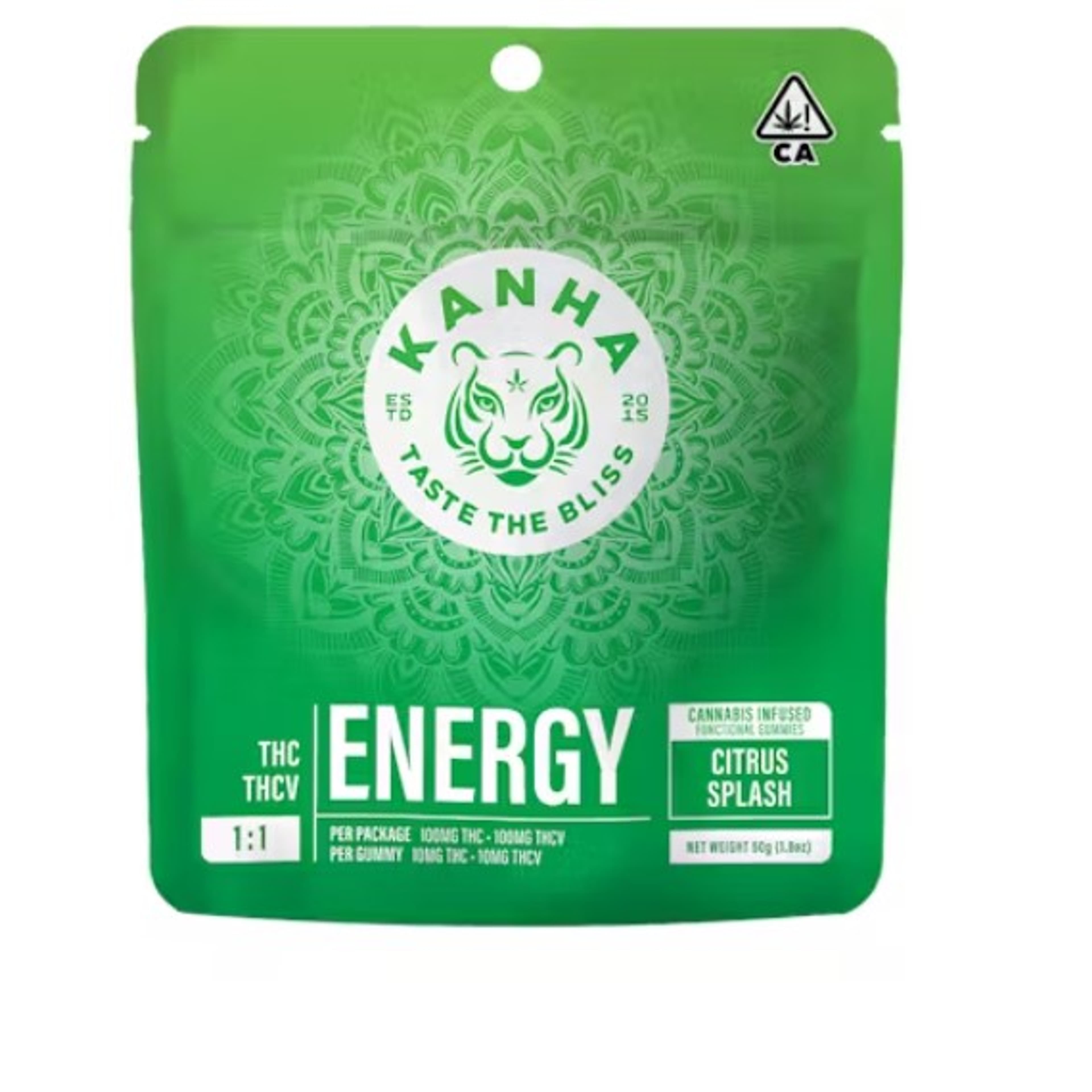 $27.77 Energy Citrus Splash 1:1 NANO Gummies - Kanha - - $20 - Edibles