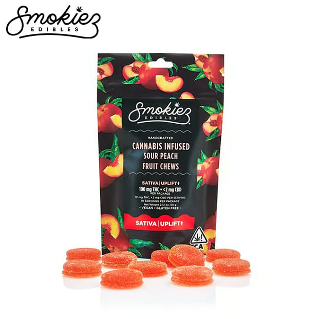 Smokiez — Sour Peach Fruit Chews - *b2g1 Everyday*