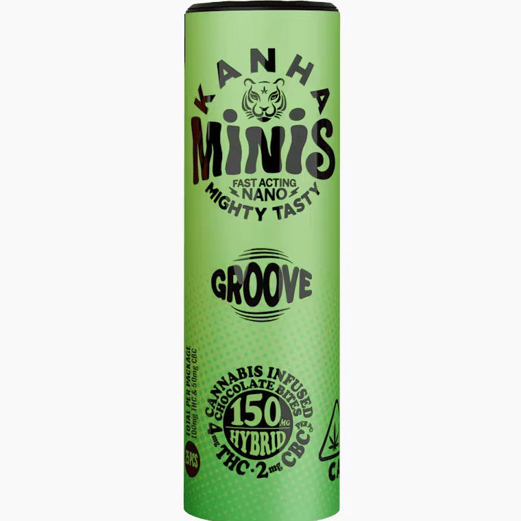 Kanha: GROOVE Minis Hybrid NANO Chocolate Bites (25pc.) - 100mg THC 50mg CBC - Kanha Gummies -  - $25 - Edibles