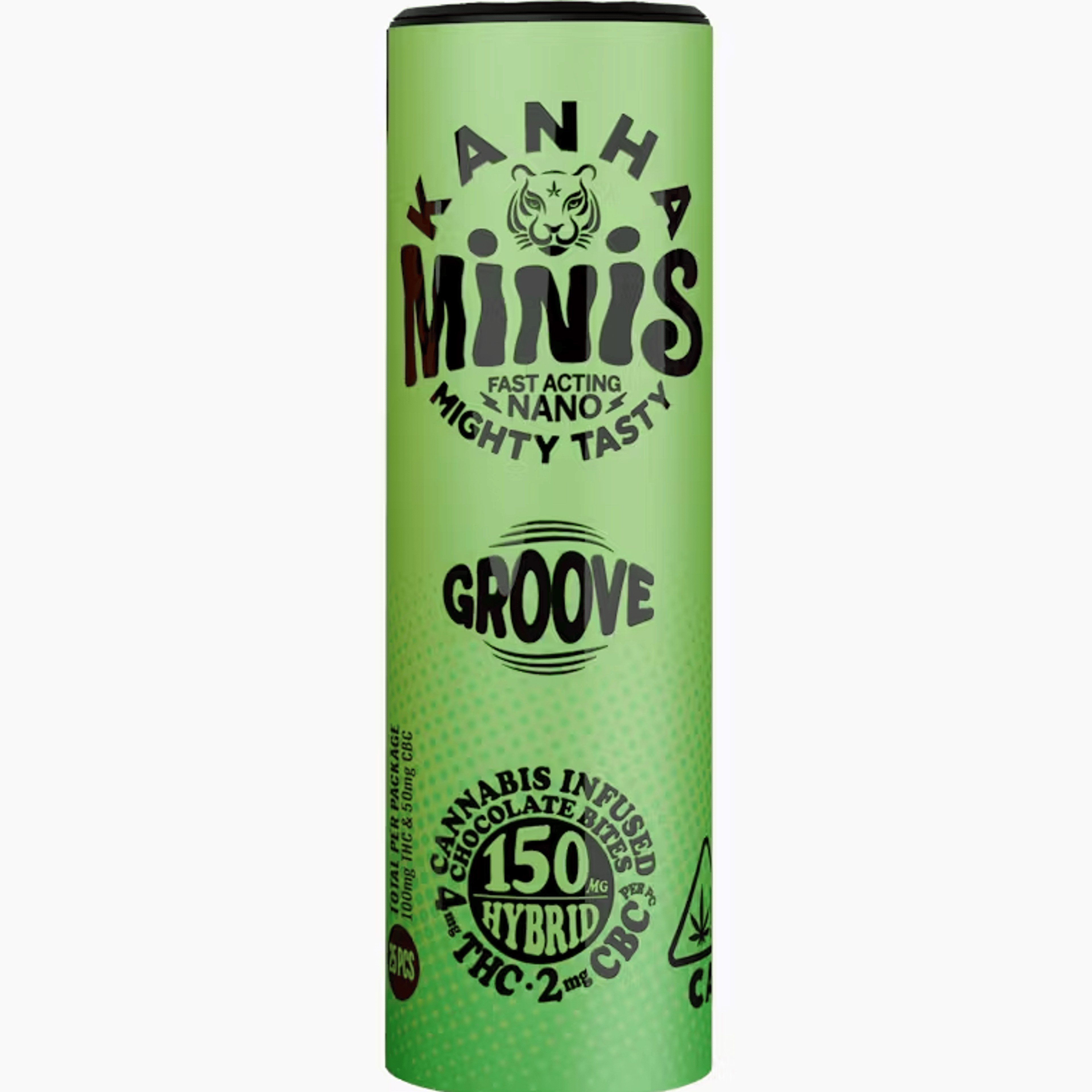 Kanha: GROOVE Minis Hybrid NANO Chocolate Bites (25pc.) - 100mg THC 50mg CBC - Kanha Gummies - - $25 - Edibles