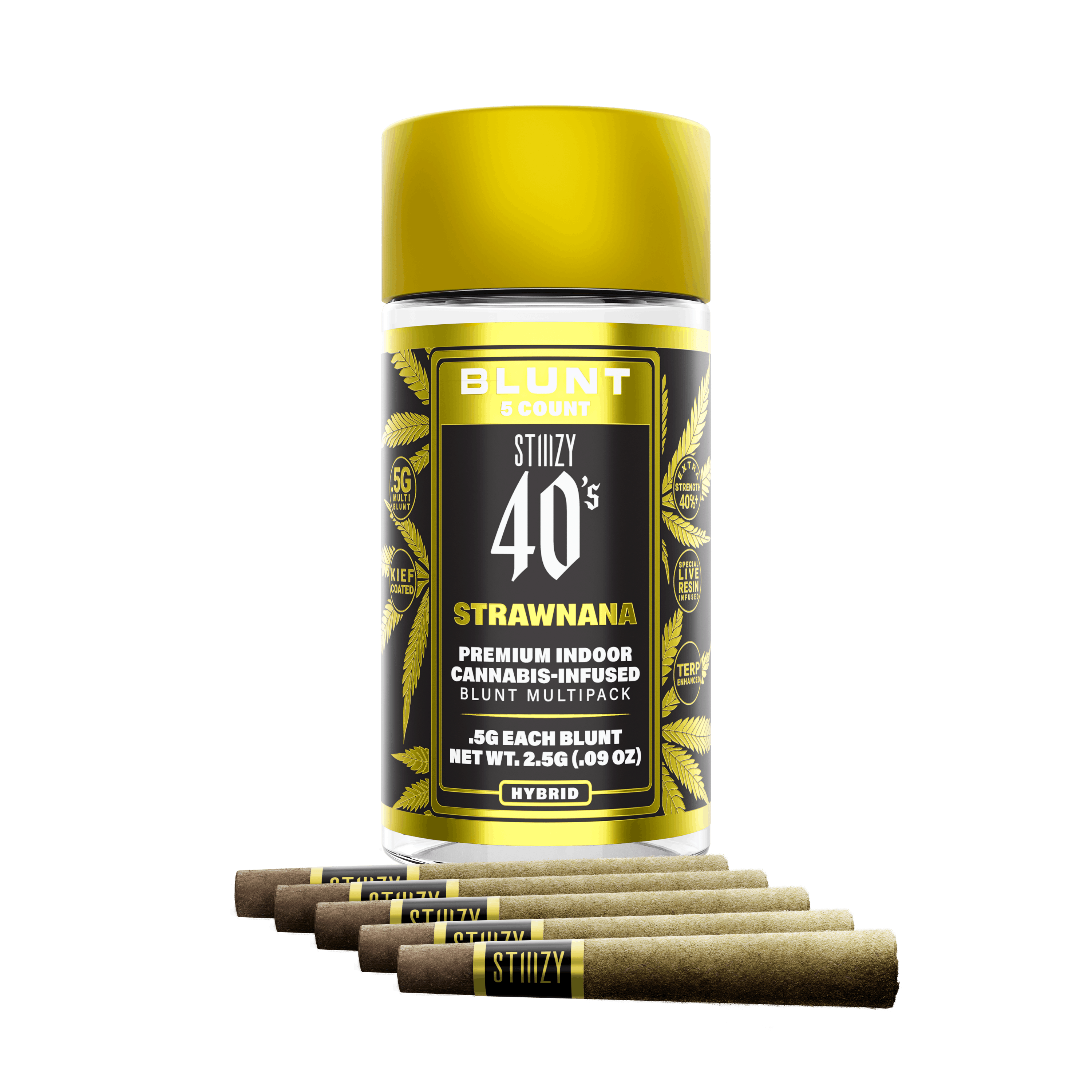 Strawnana - 40's Mini Blunts - STIIIZY - 2.5g (5-Pack) - $35.99 - Infused Pre-Rolls