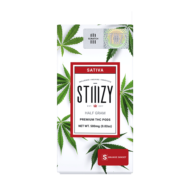 Vape Cartridge - ORANGE SUNSET .5G Original THC Pod - STIIIZY