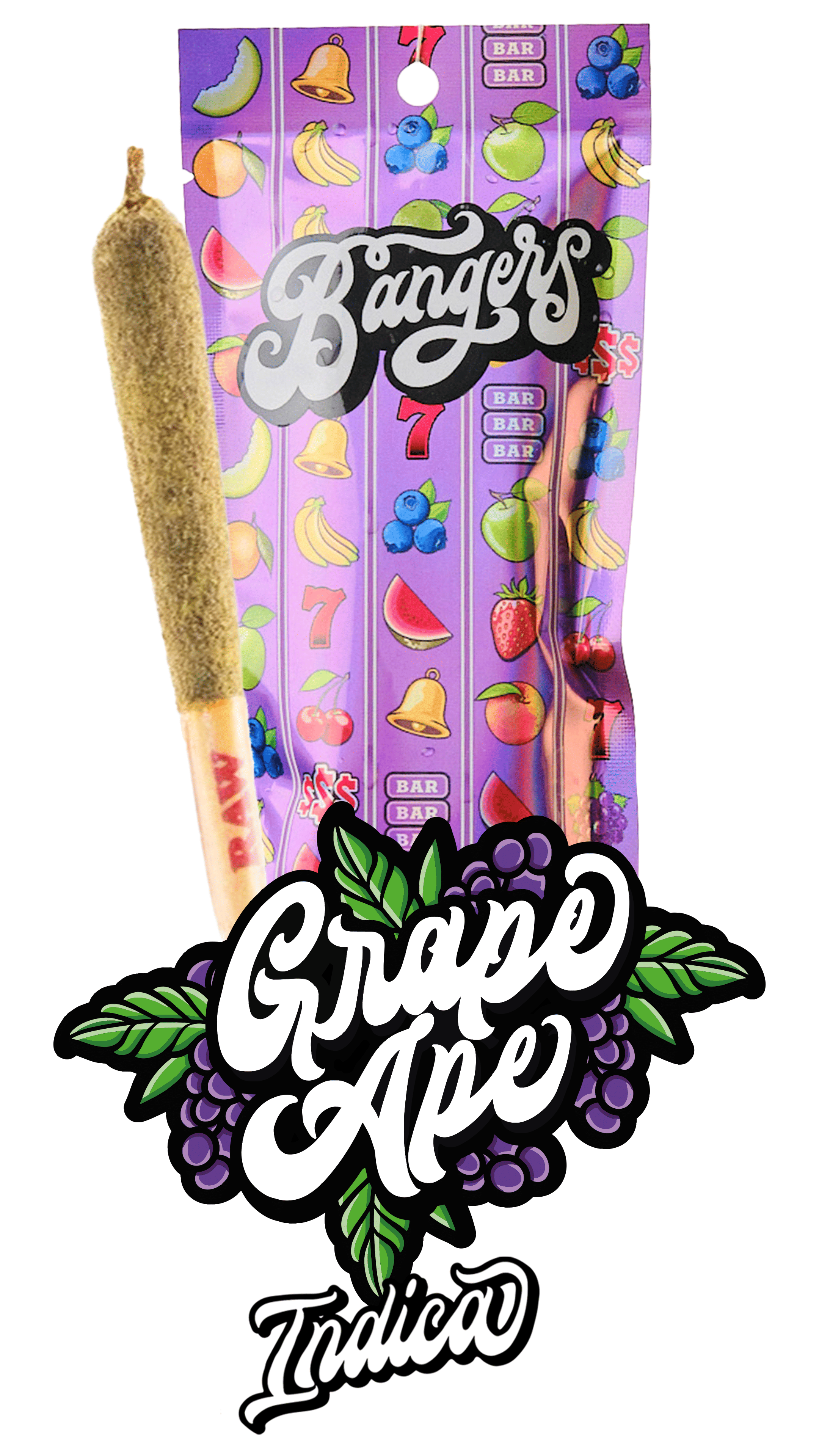Grape Ape - 1.2g Infused Preroll - Bangers - 1.2g Infused Preroll Indica - $12 - Infused Preroll