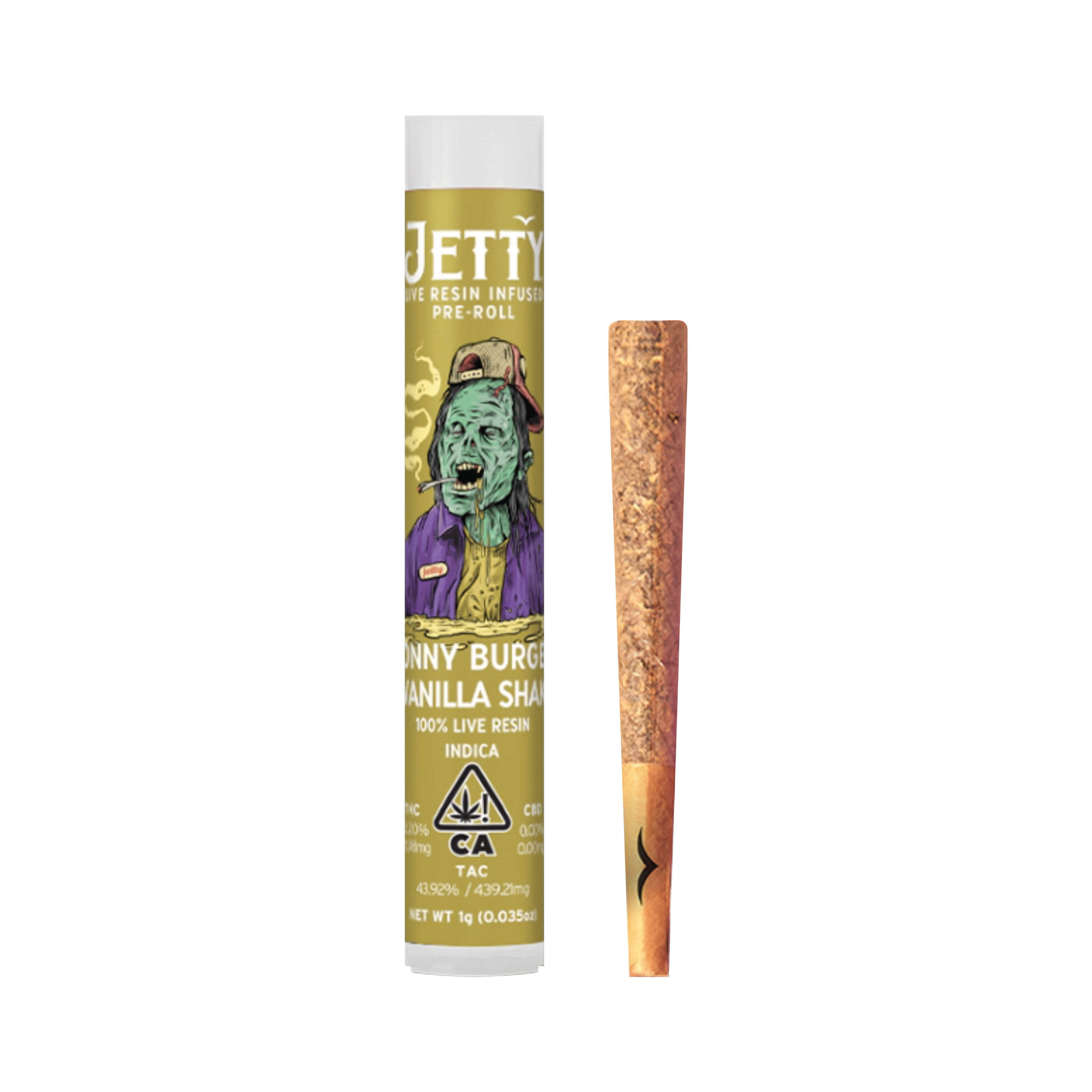 Donny Burger x Vanilla Shake Live Resin Pre-Roll - 1g - Jetty Extracts - - $18 - Infused Pre-Rolls