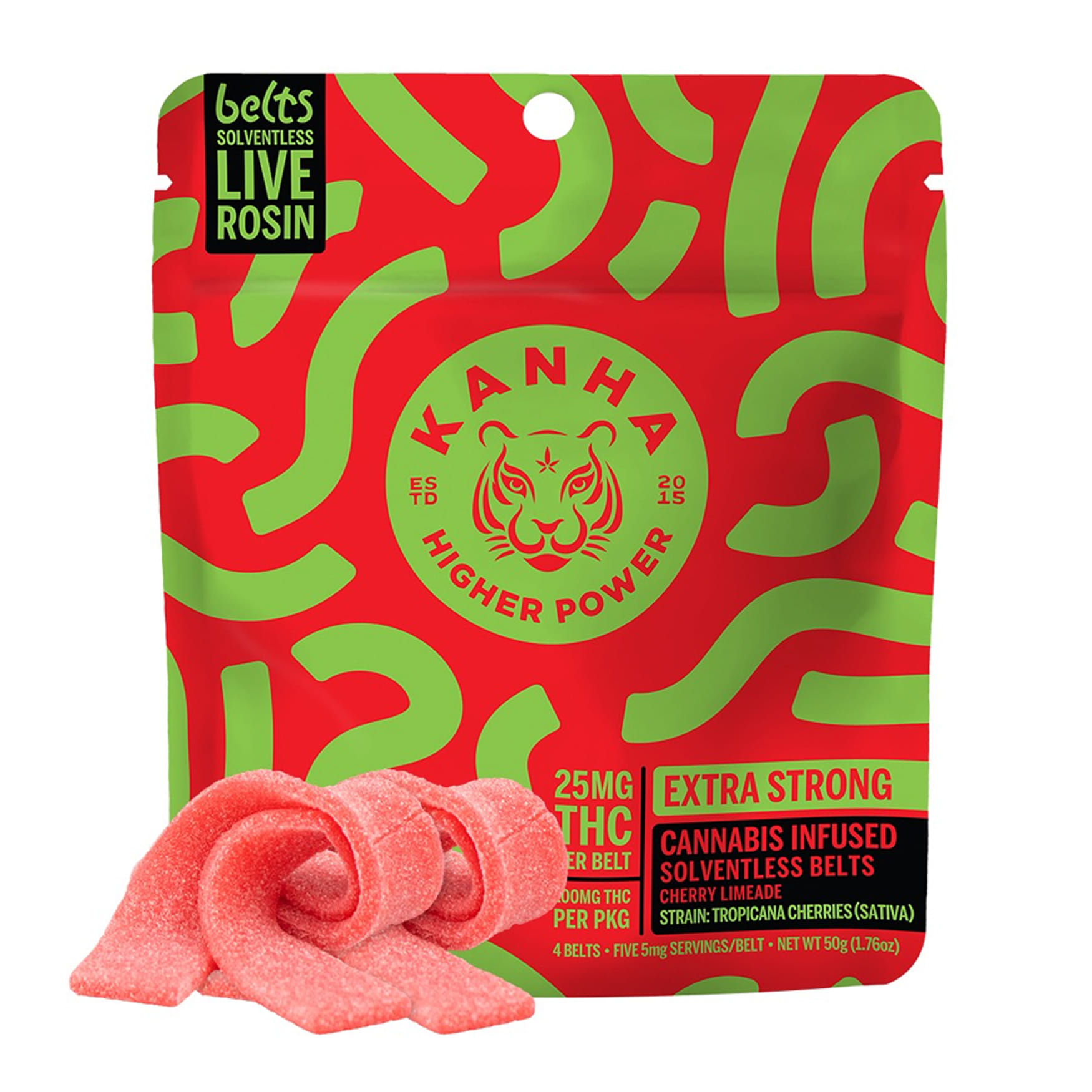 Cherry Limeade (S) NANO Solventless Rosin Belts - Kanha Gummies - Cherry Limeade Drop (I) - $20 - Edibles
