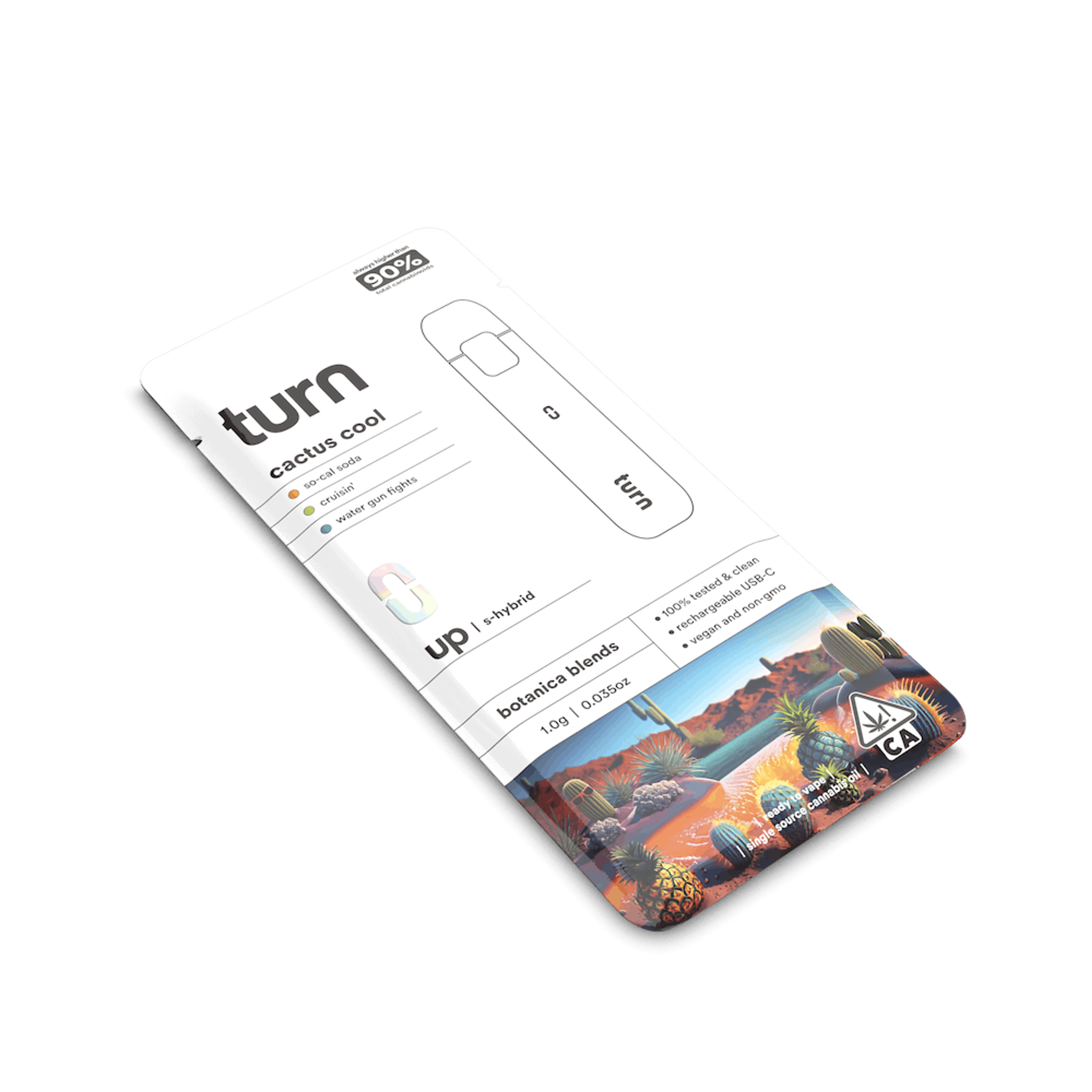 Turn - Cactus Cool - Botanical Blend Disposable - 1g - Turn - Cactus Cool - $26.99 - Disposable Vapes