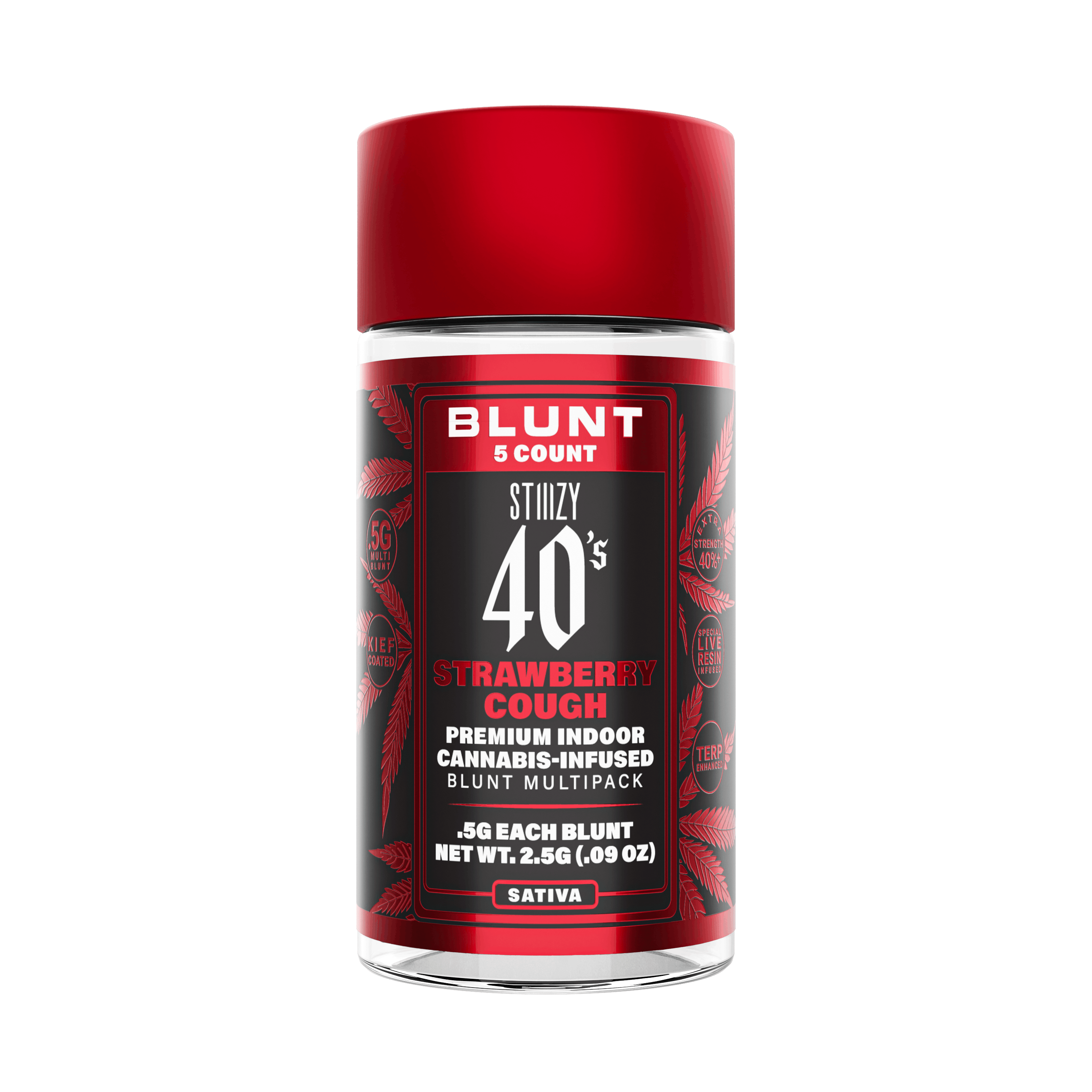 Strawberry Cough - 40's Mini Blunts - STIIIZY - 2.5g (5-Pack) - $35.99 - Infused Pre-Rolls