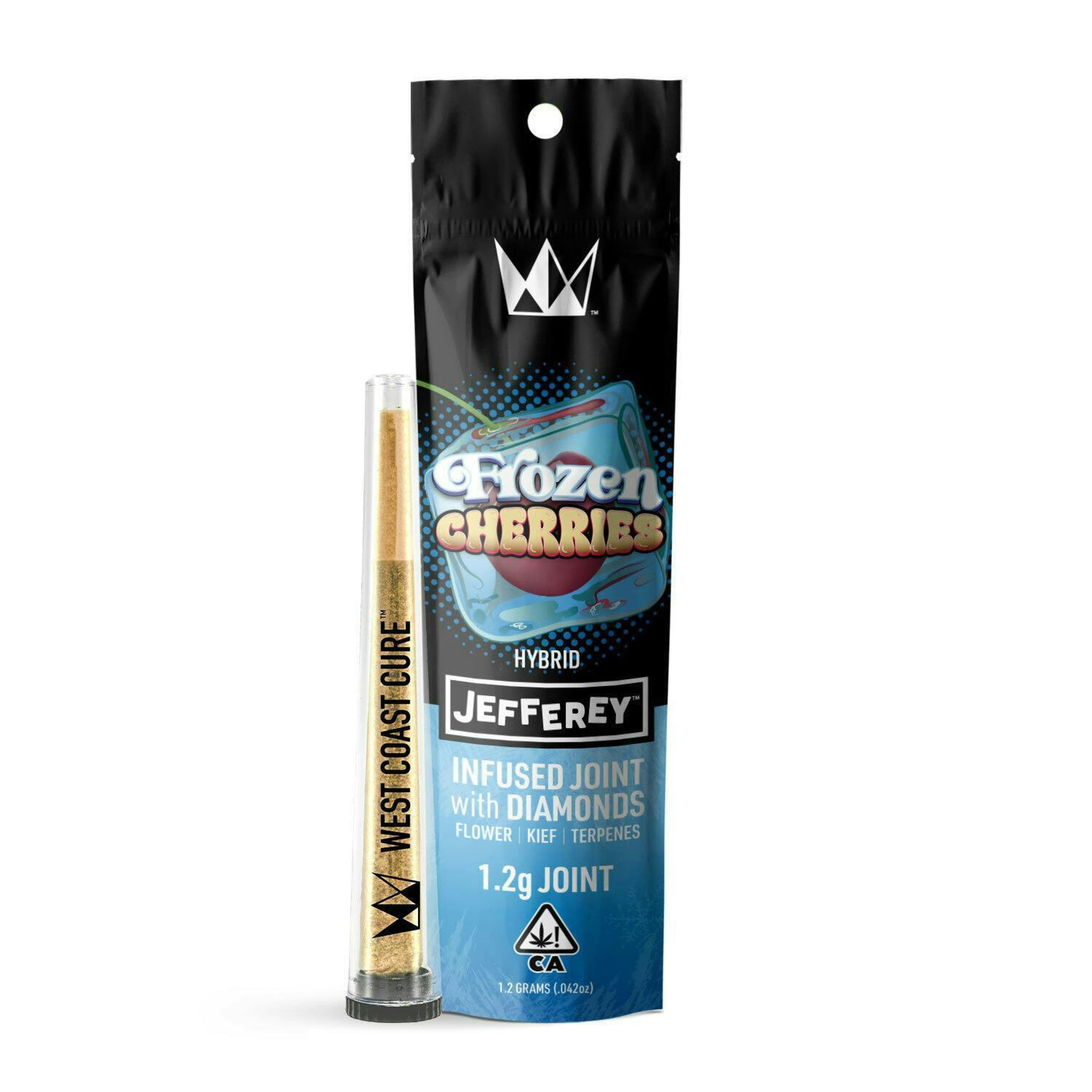 Frozen Cherries - 1.2G Jefferey Infused Joint - West Coast Cure - - $15 - Infused Pre-Rolls