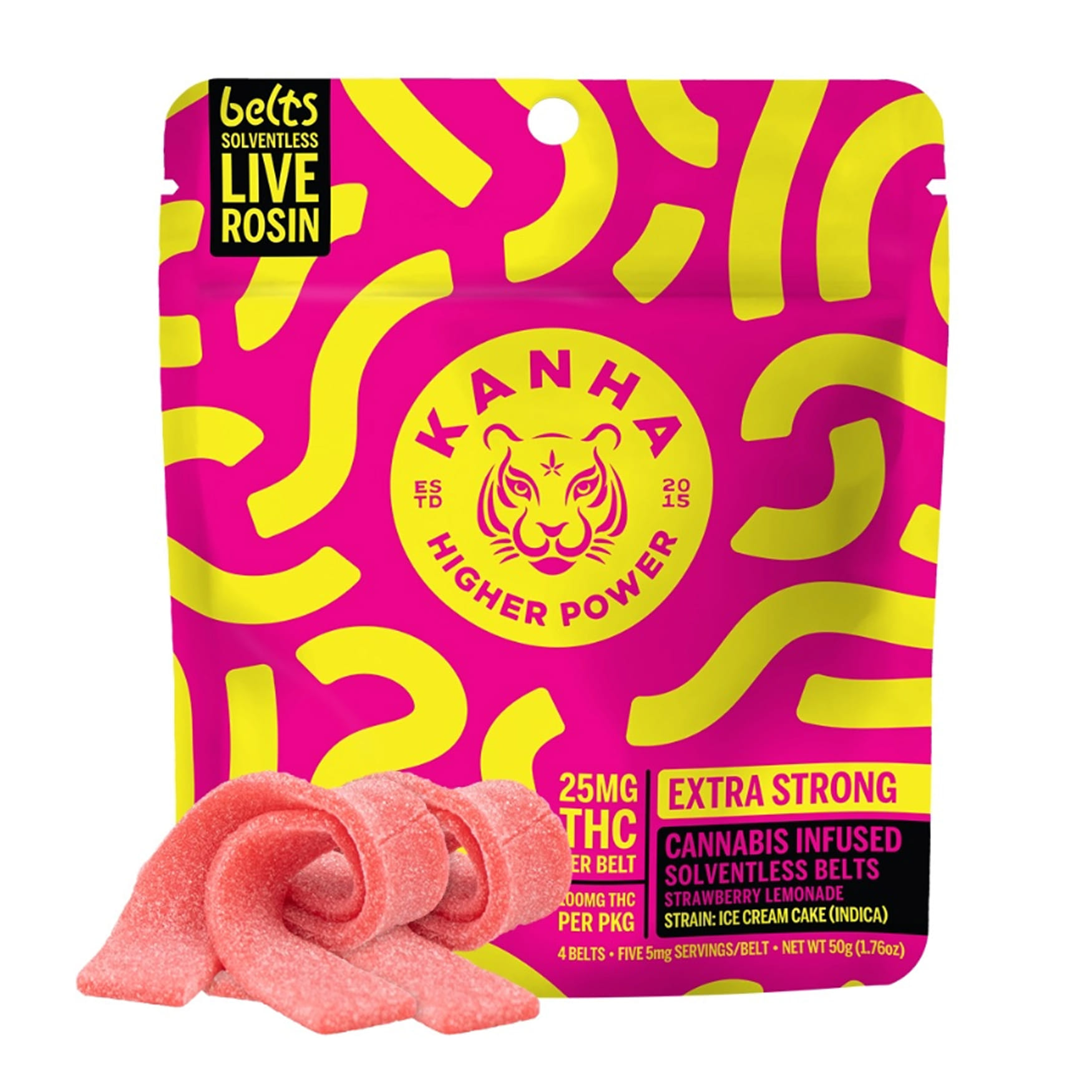 Strawberry Lemonade (I) NANO Solventless Rosin Belts - Kanha Gummies - Strawberry Lemonade (I) - $20 - Edibles