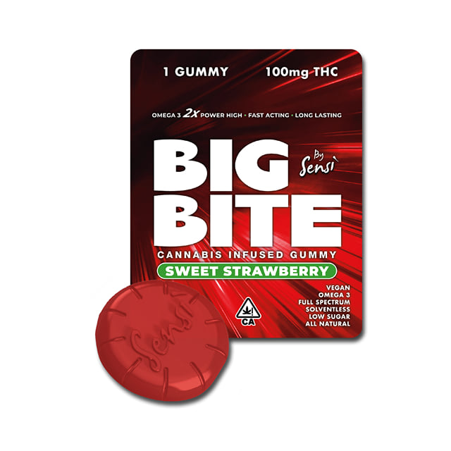 Sensi - Big Bite Gummy - Sweet Strawberry - 100mg - Sativa
