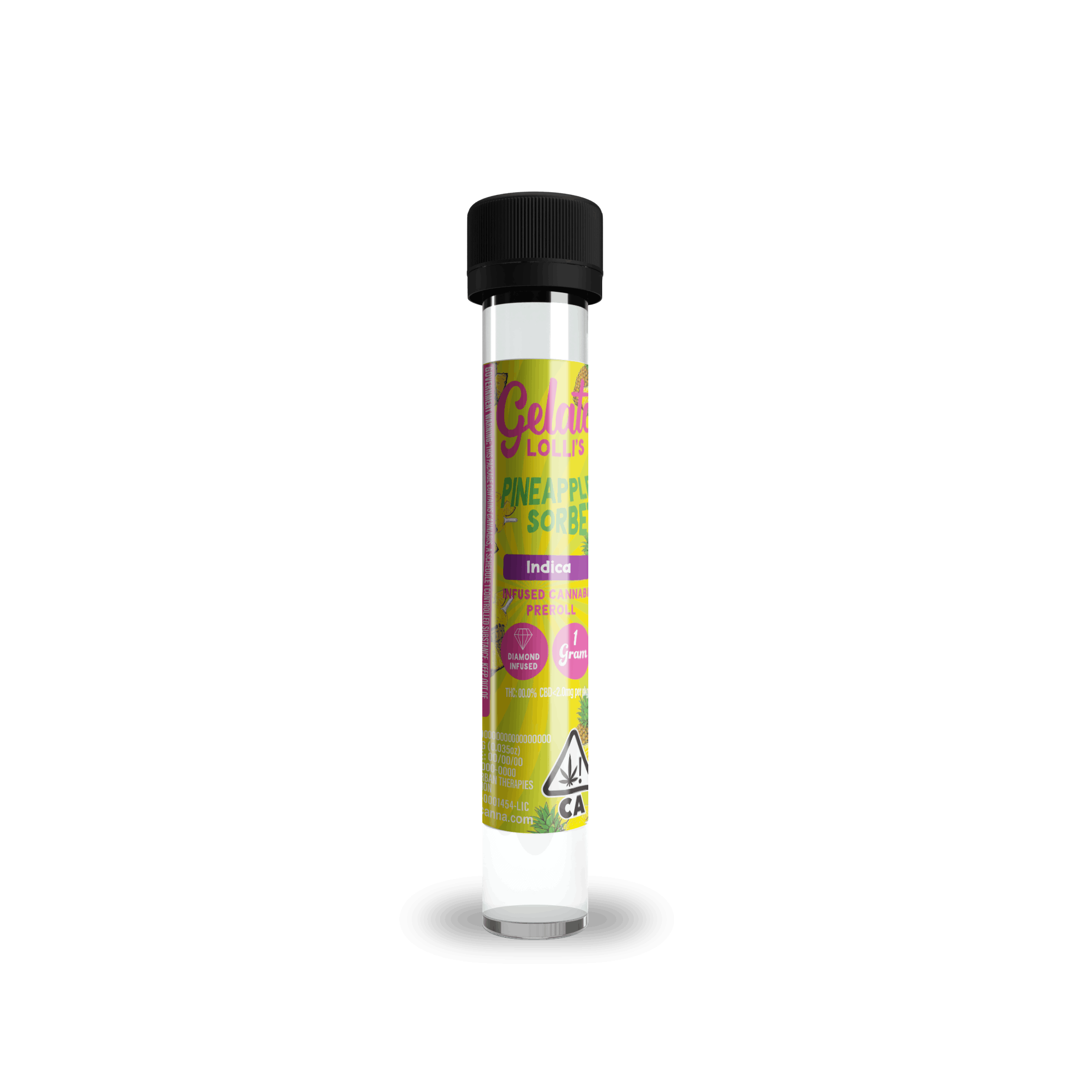 PINEAPPLE SORBET 1.2G INFUSED - GELATO CANNA CO -  - $8 - Pre-Roll Infused