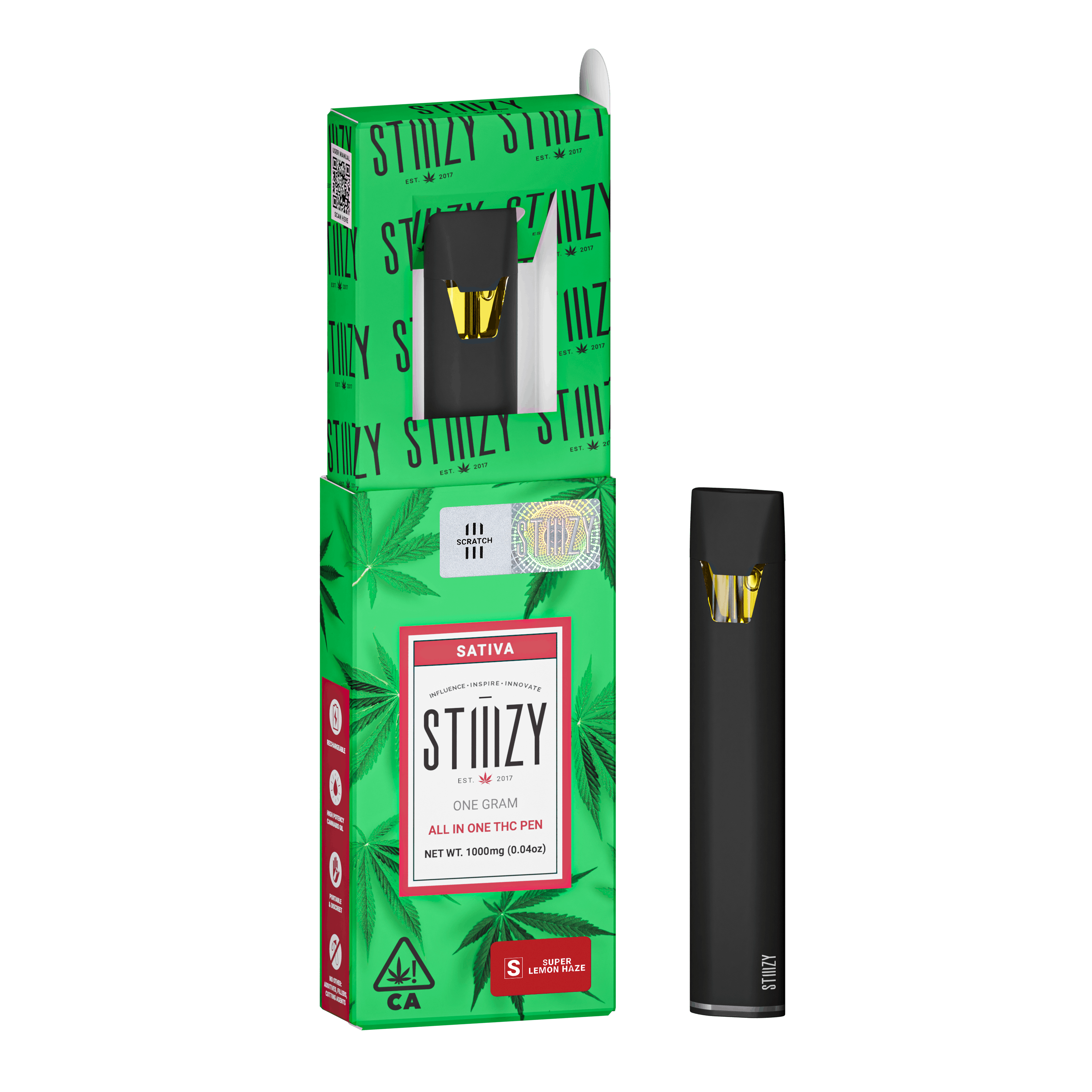 Super Lemon Haze - All-In-One - STIIIZY - One Gram - $27.99 - Disposable Vape (All-In-One, Battery Built-In)