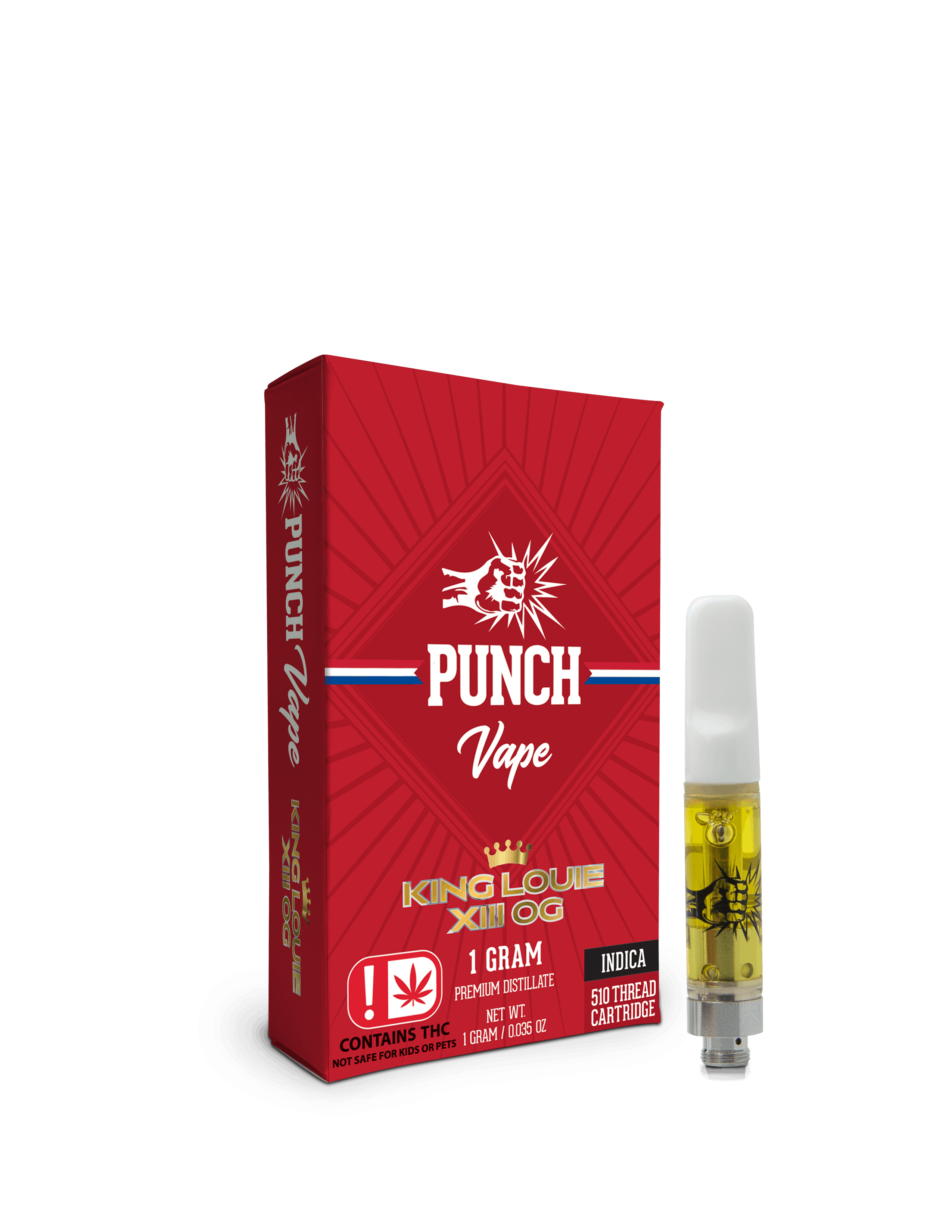 Punch - 510 Distillate Cart - King Louie XIII OG (1g) - Punch Edibles & Extracts -  - $20 - Cartridges