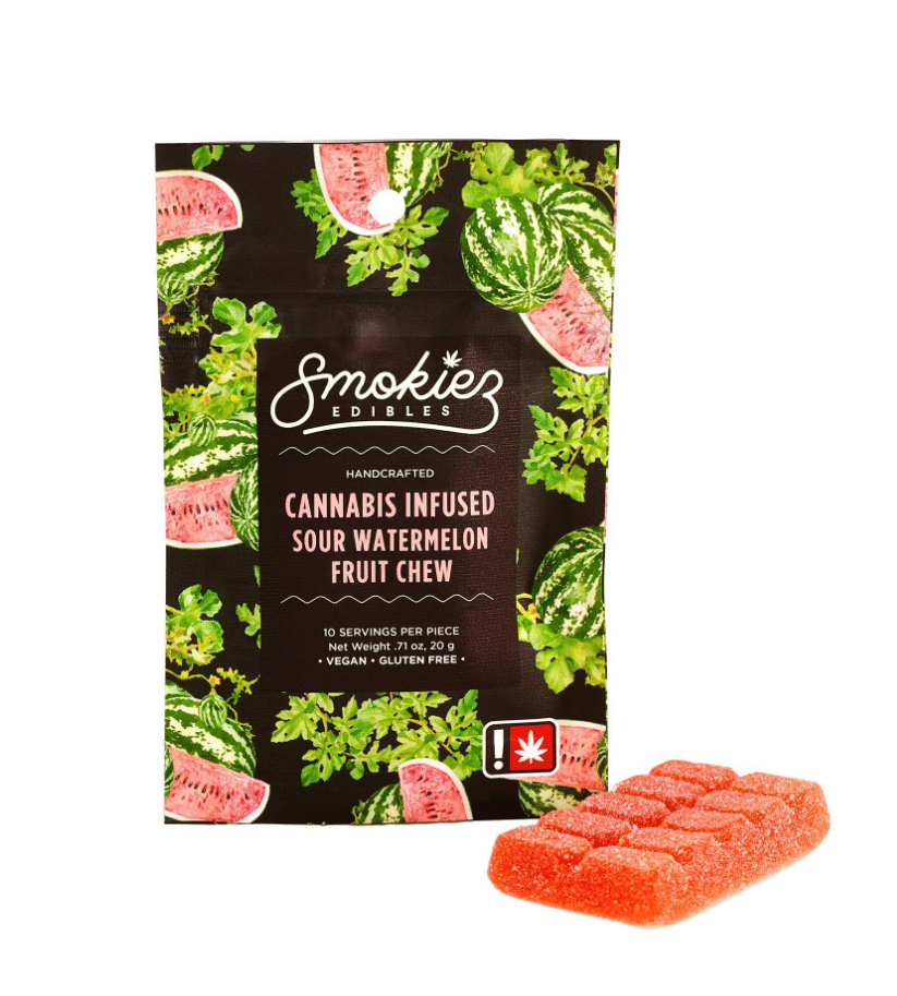 Smokiez Single Scored Gummy 100mg - Sour Watermelon (Hybrid) - $11 - Edibles