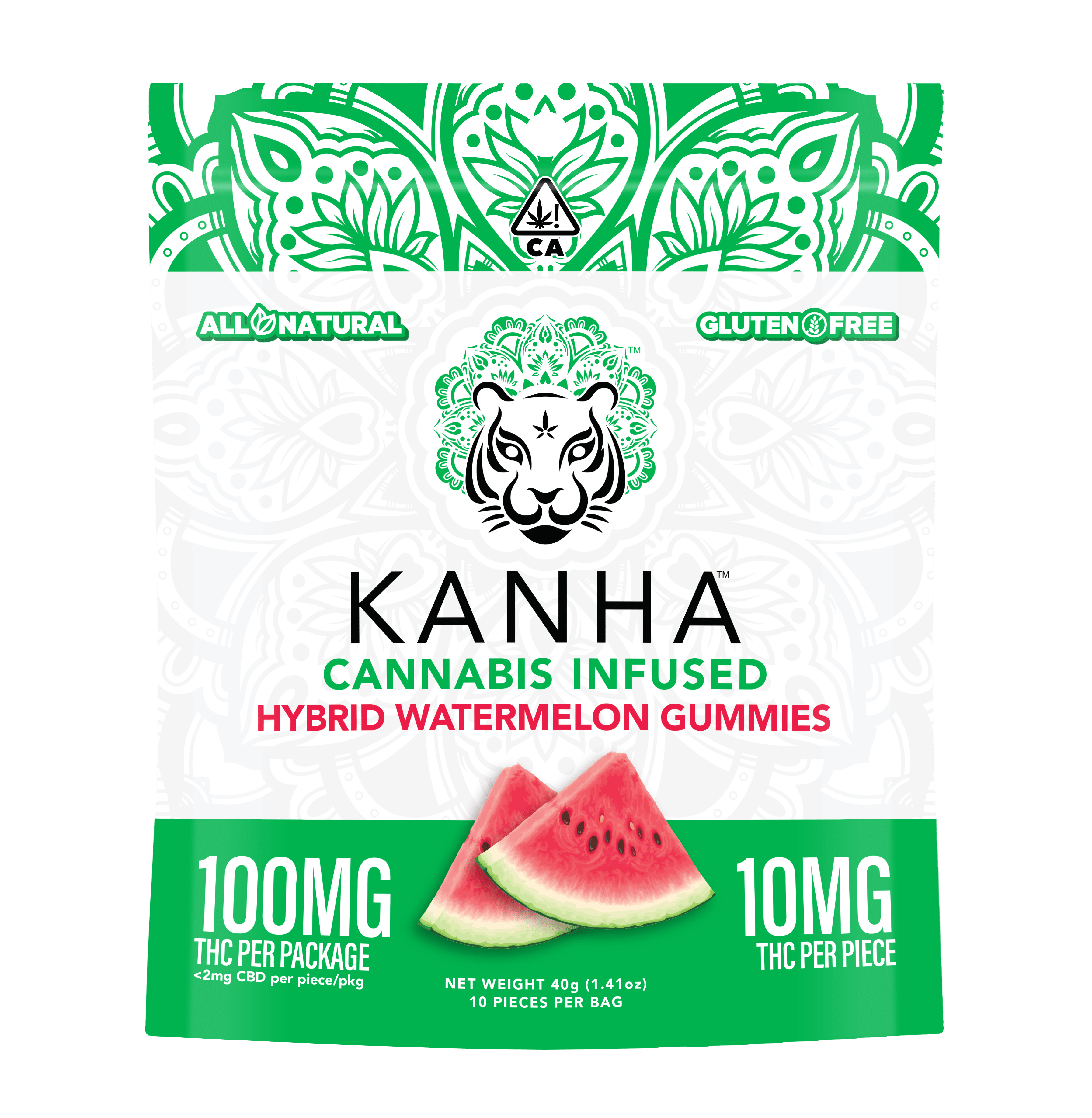Watermelon - 100mg Gummies - Kanha - 10 Pack Indica Gummies - $16 - Gummies