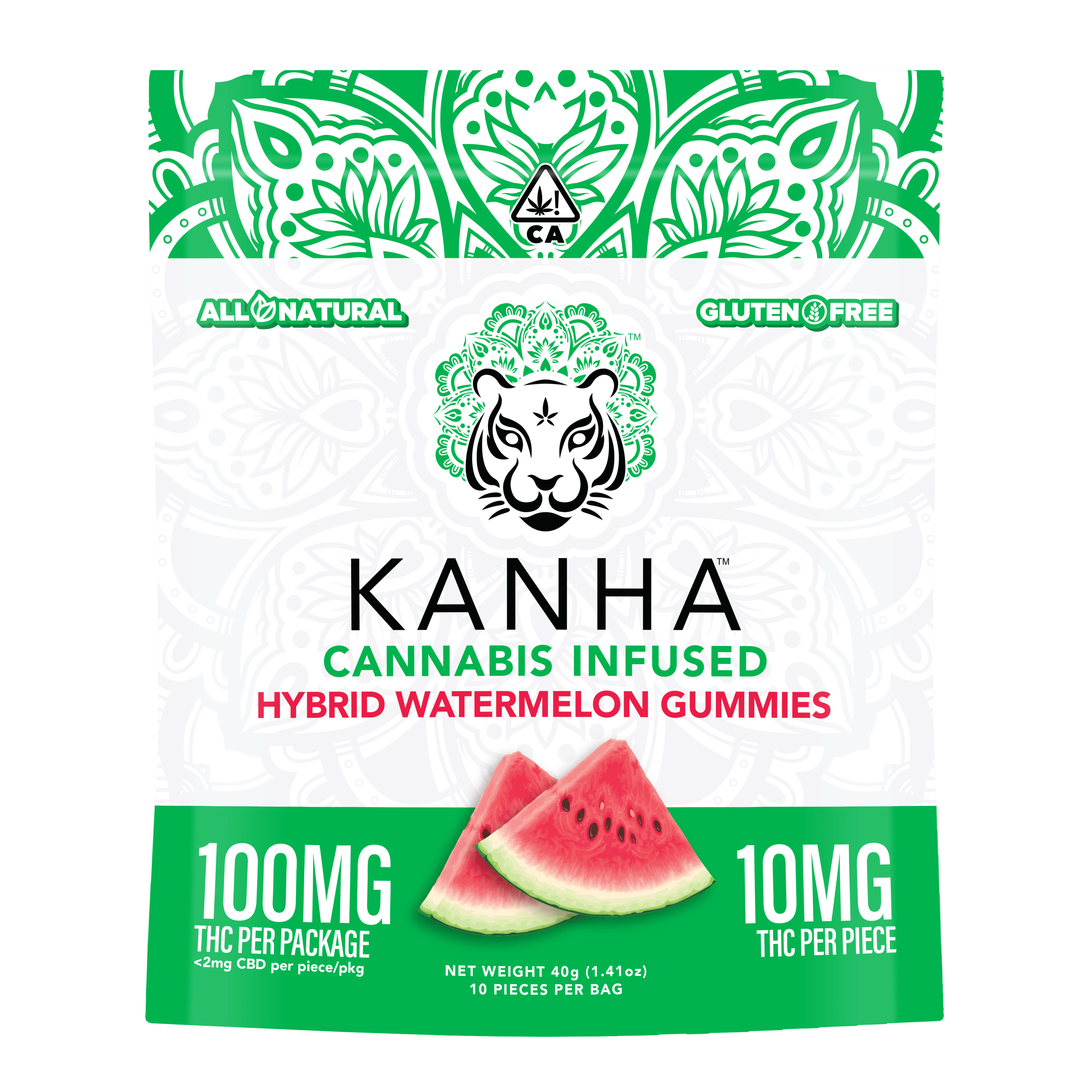 Watermelon - 100mg Gummies - Kanha - 10 Pack Indica Gummies - $16 - Gummies