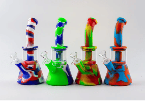 Silicone w/ Glass Water Pipe -  - $25.99 - Accessories / Non-MBT Taxable Products