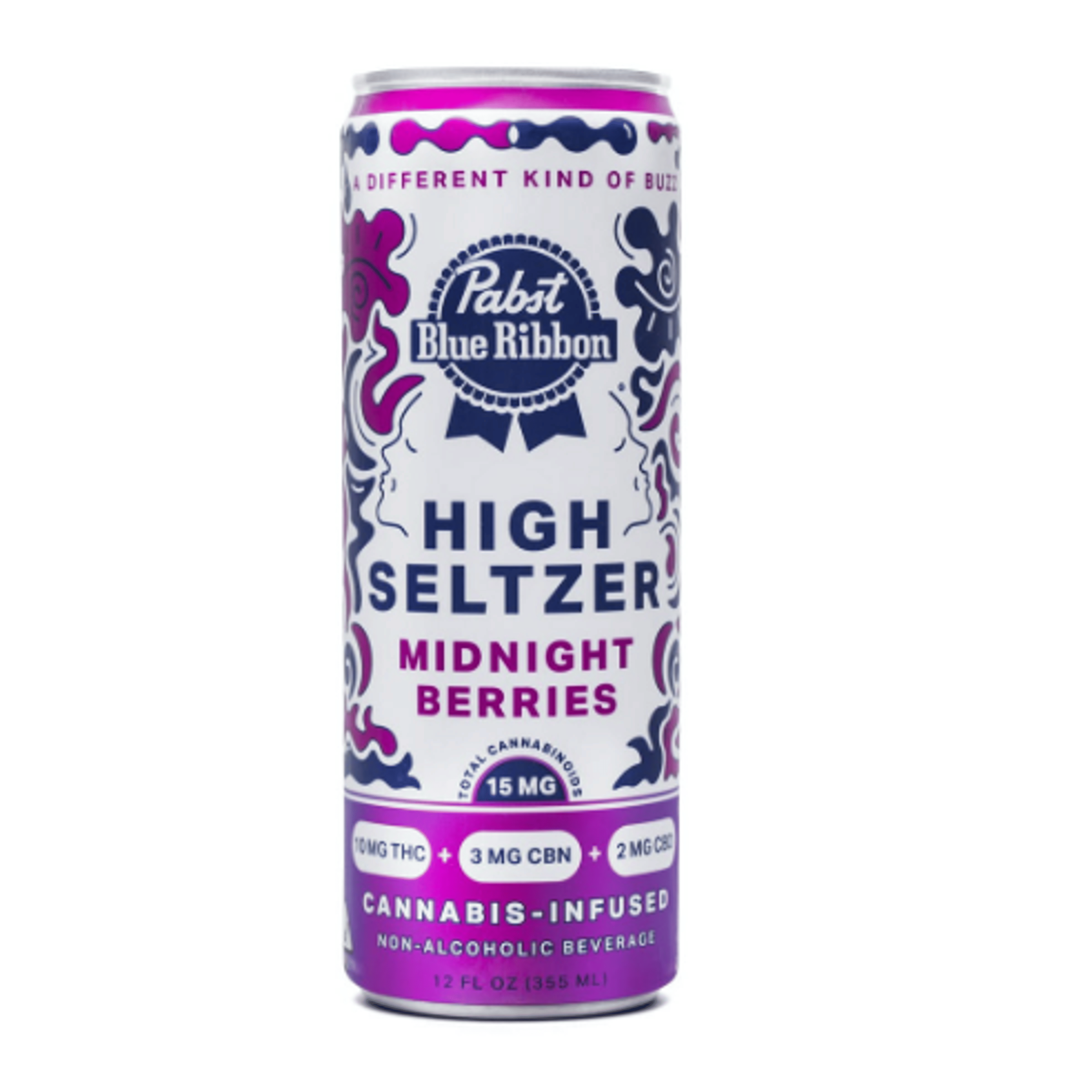 Midnight Berries Seltzer THC:CBN:CBD 15mg - PABST (PBR) - - $6 - Beverage