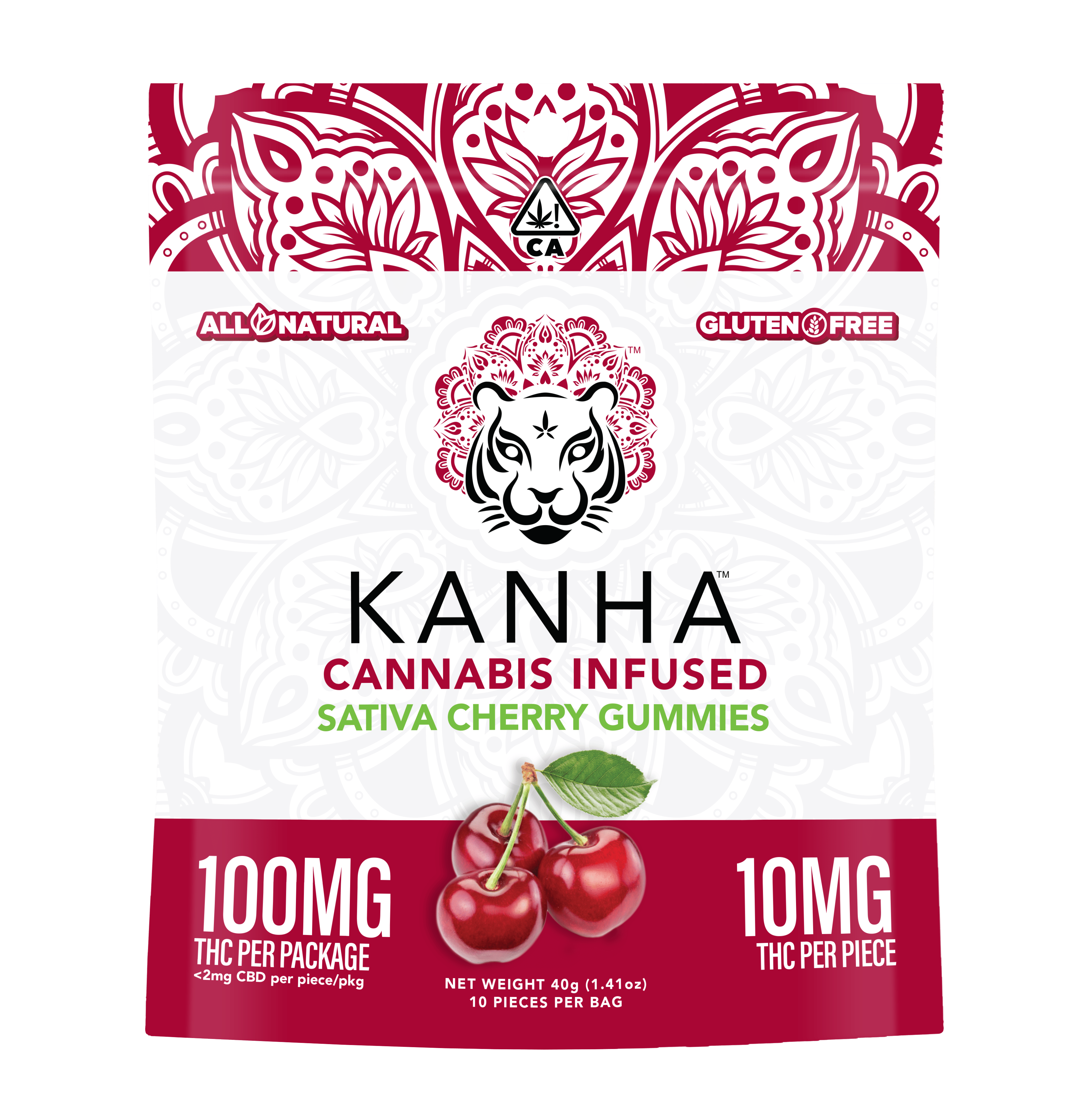 Cherry - 100mg Gummies - Kanha - 10 Pack Sativa Gummies - $16 - Gummies