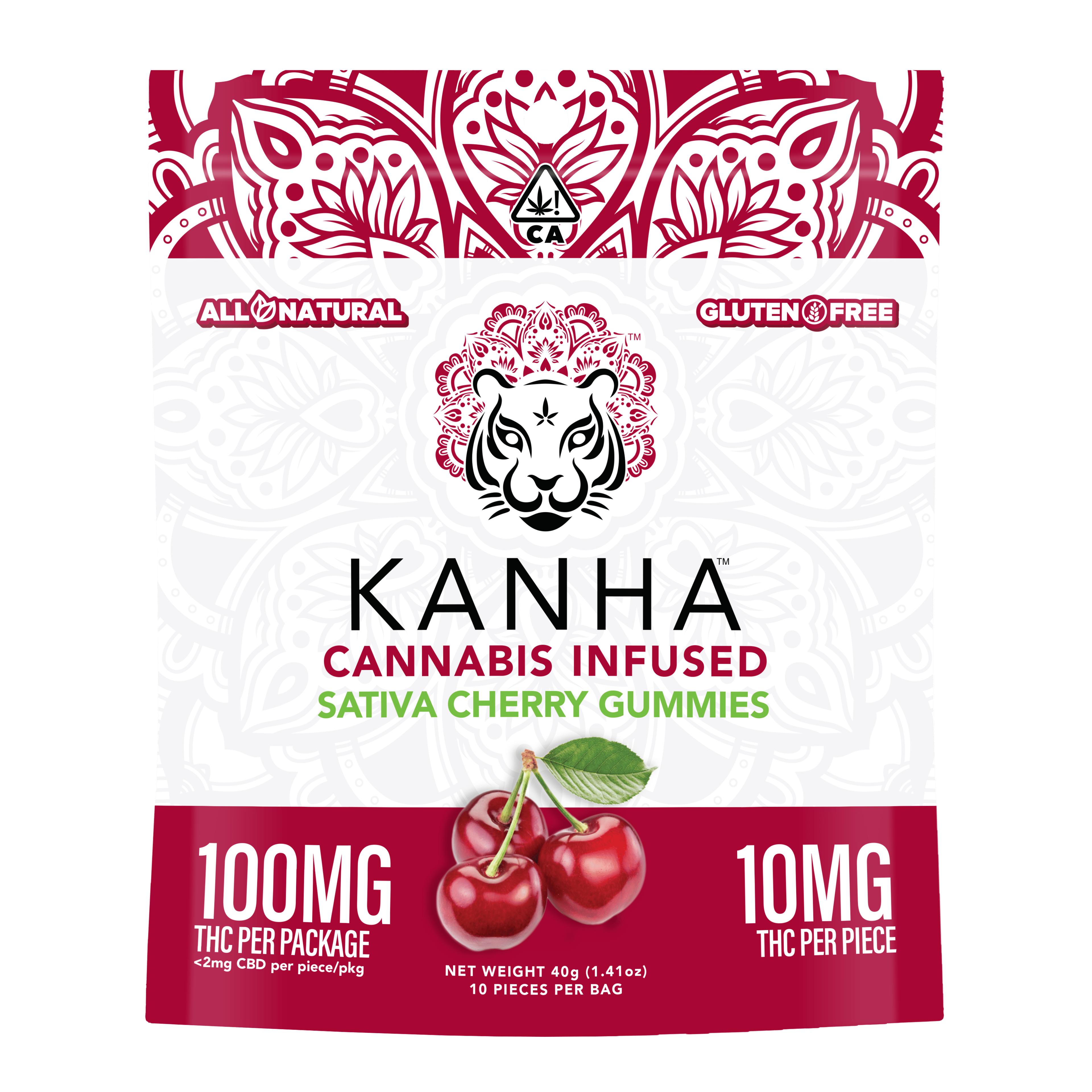 Cherry - 100mg Gummies - Kanha - 10 Pack Sativa Gummies - $16 - Gummies
