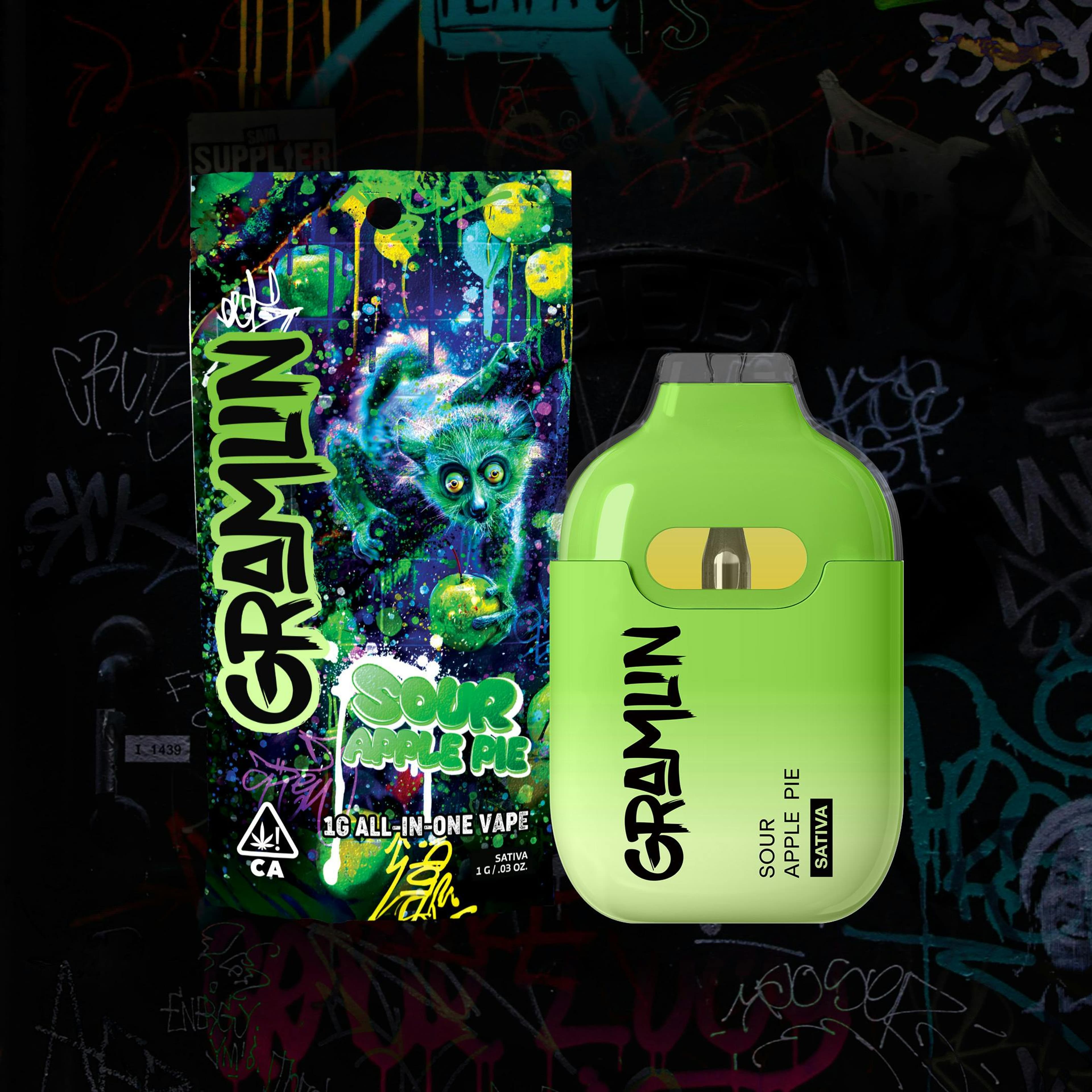 SOUR APPLE PIE 1G AIO - GRAMLIN - - $25.75 - Vape