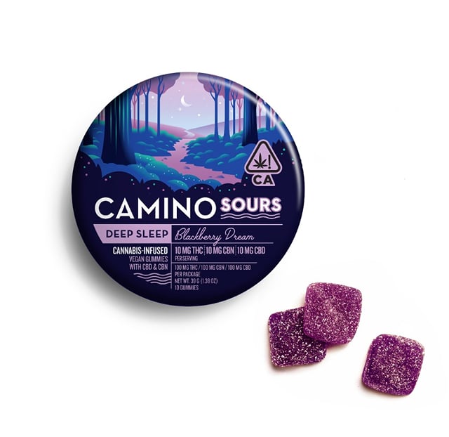 BLACKBERRY DREAM GUMMIES | DEEP SLEEP | 1:1:1 CBD:CBN:THC | KIVA CAMINO SOURS
