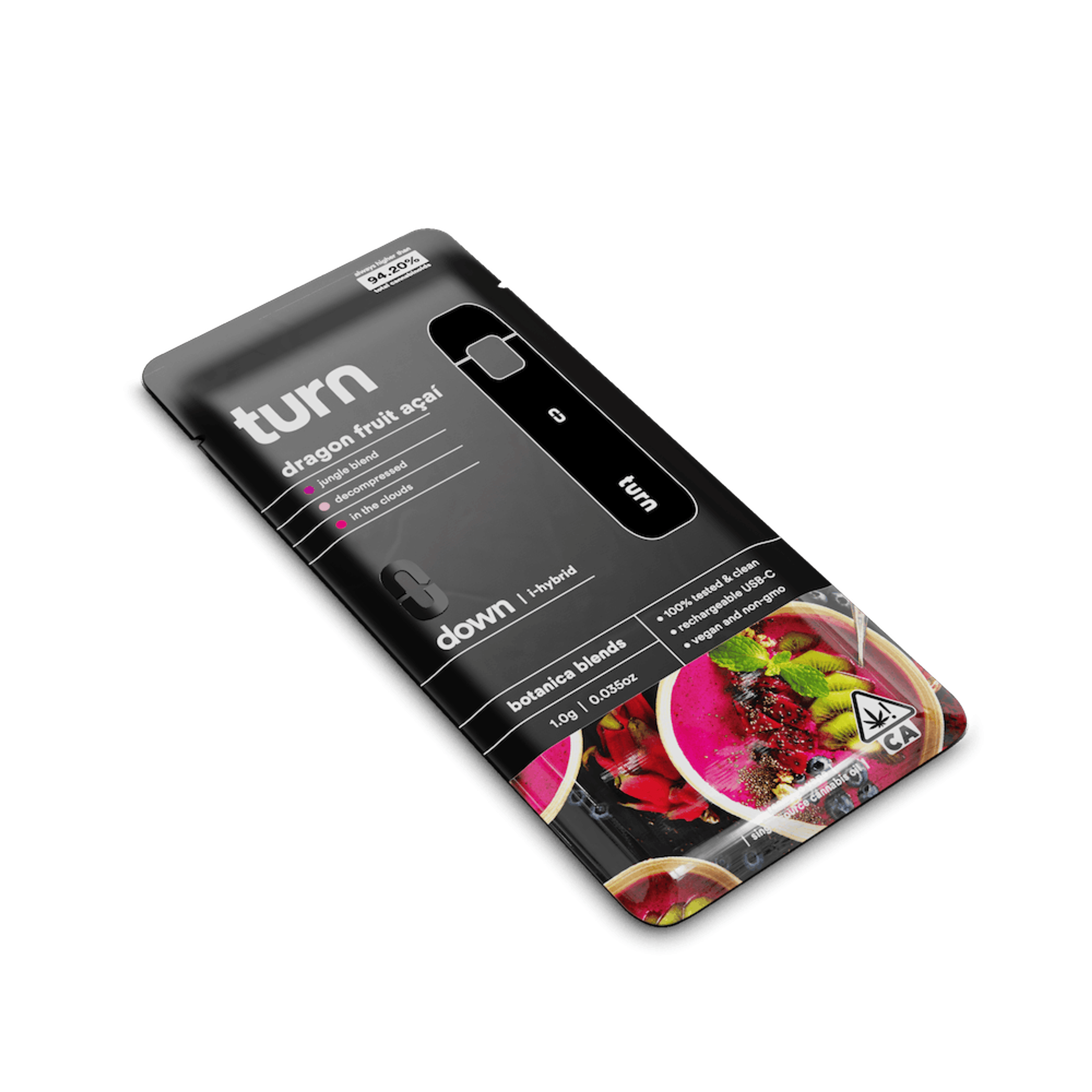 1.0g AIO | dragon fruit açaí | botanica blends | down | - Turn - Dragon Fruit Acai Turn Down AIO - $35 - Vape Pens