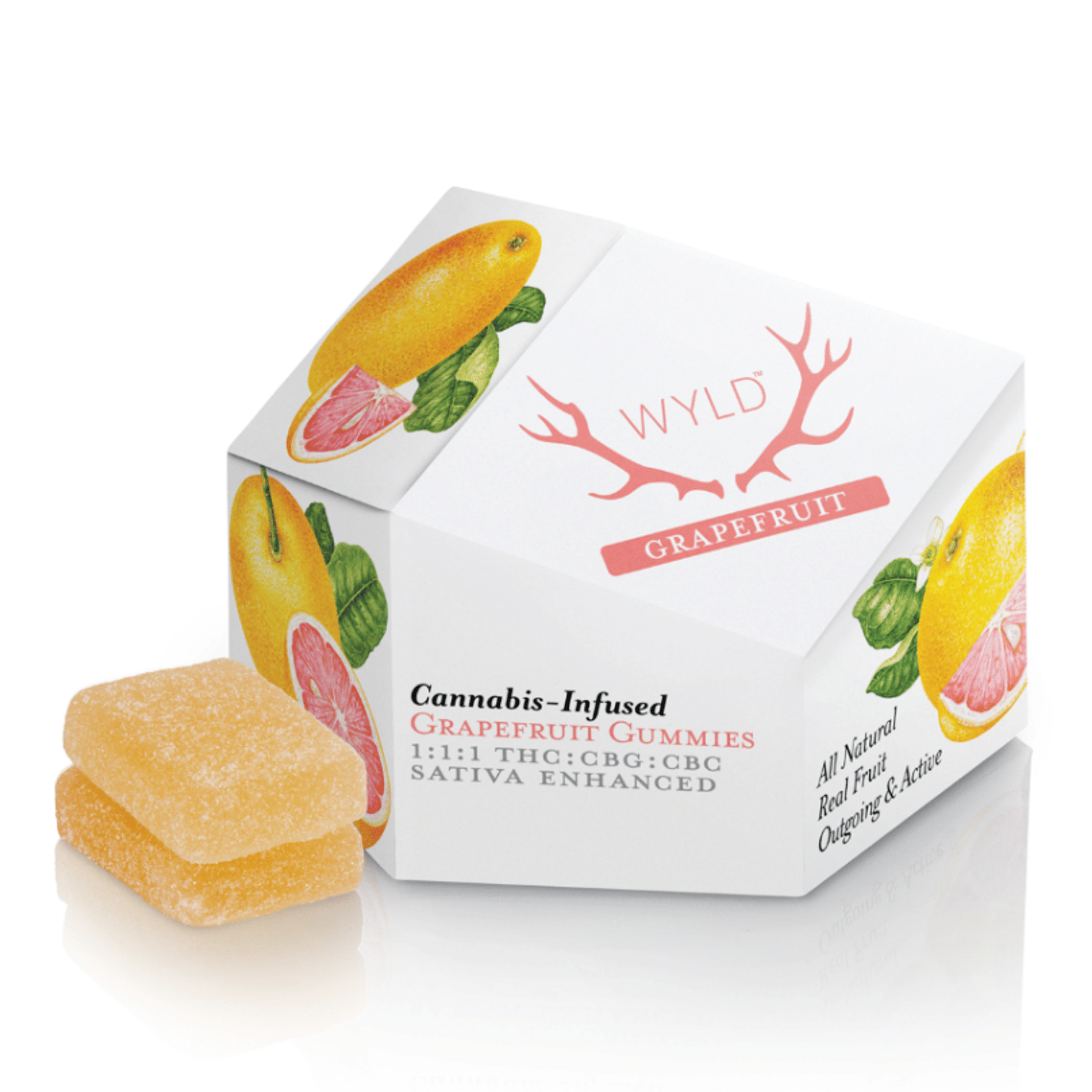 $24.98 Grapefruit 1:1:1 THC:CBG:CBC - Wyld - - $17.99 - Edibles