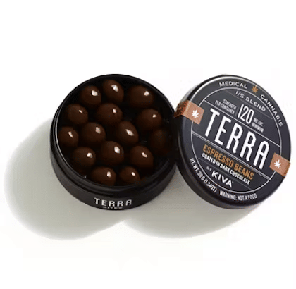 Terra Bites Dark Chocolate Espresso - Kiva Confections - 120 mg - $21.99 - Edibles