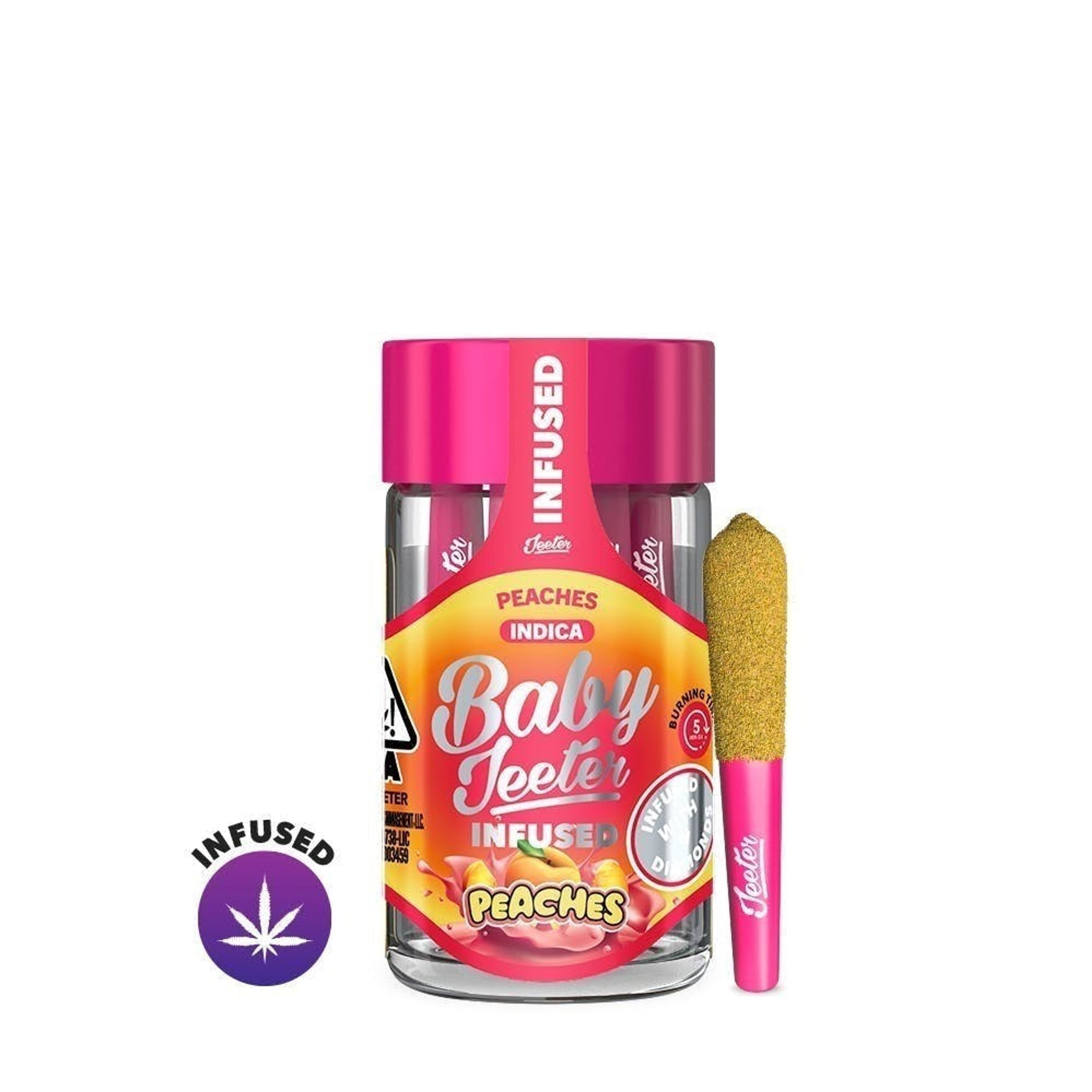 Peaches - 5pk Infused Baby Pre Rolls *SPECIAL PRICING* *B2G1 EVERYDAY PLUS 10% OFF* - Jeeter - Peaches (I) - $30 - Pre-Rolls