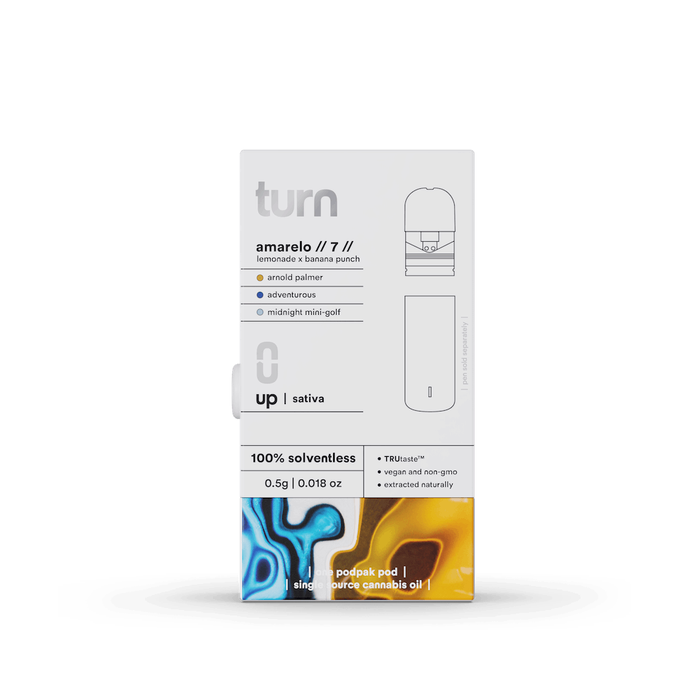 turn: 0.5g pod | amarelo // 7 // | 100% solventless | up | - turn -  - $50 - Pods